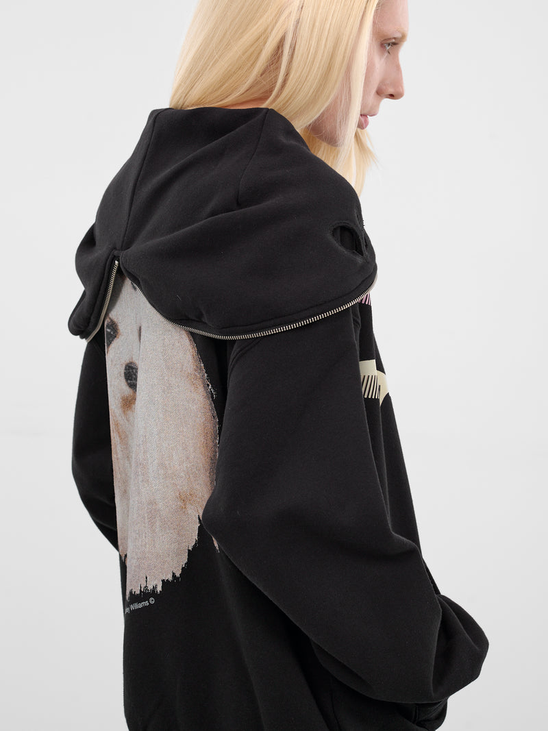 'I Heart Me' Butterfly Hoodie (125-MALTESE-BLACK)