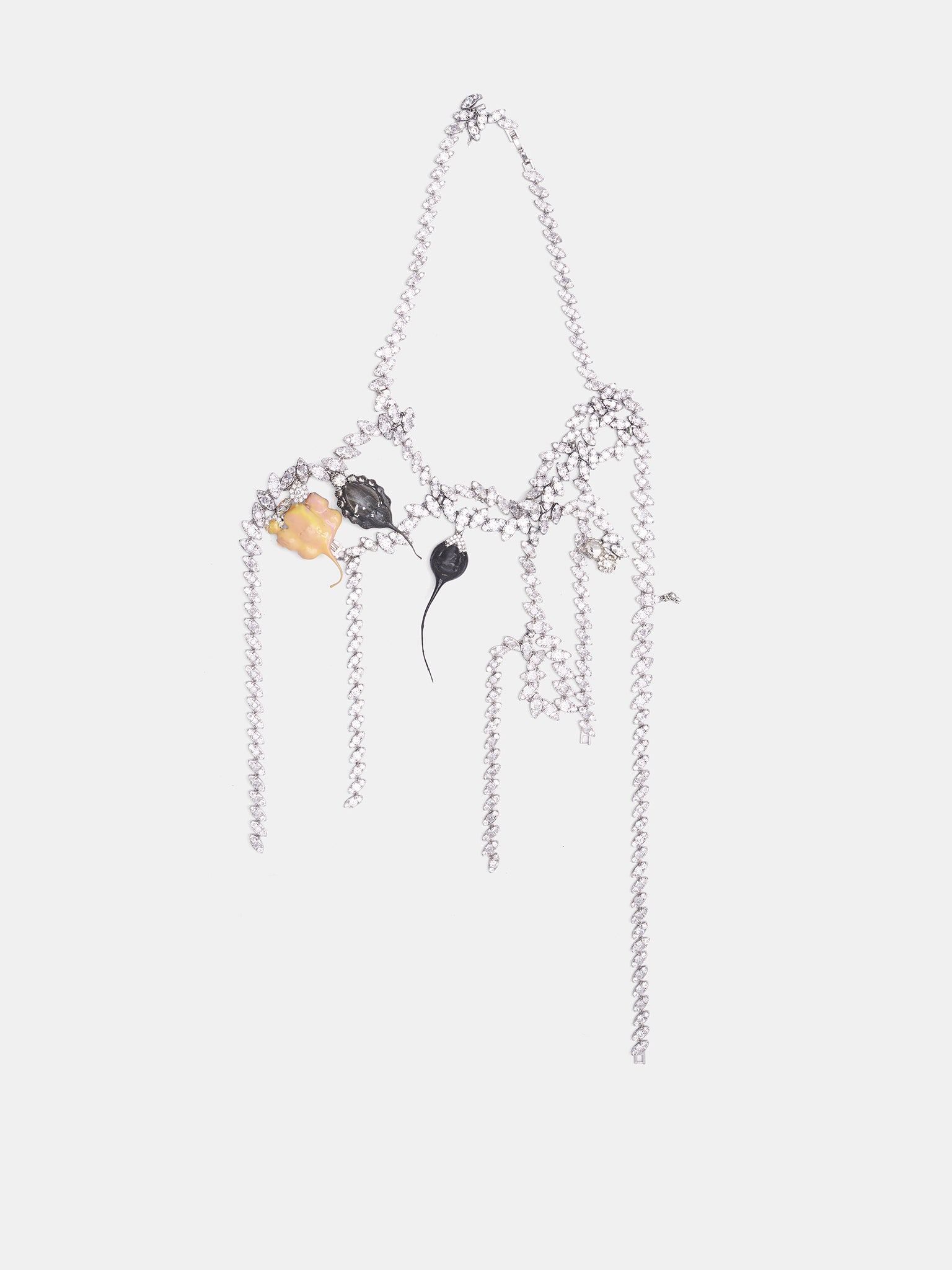 Silver 4D Grafted Splash Necklace (12590392501-SILVER)