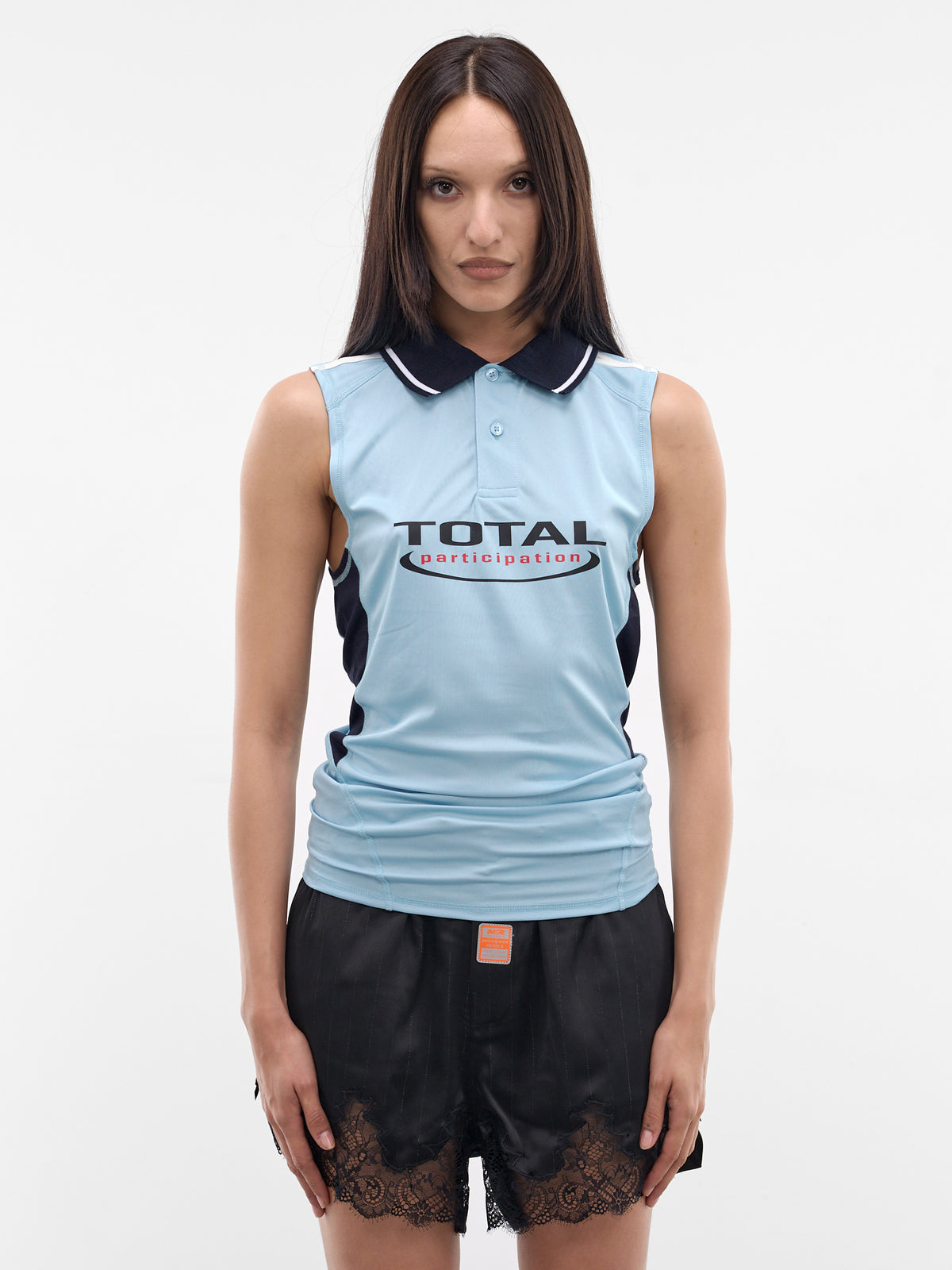 Blue Shrunken Football Vest Tank (125JT15523-BLUE)