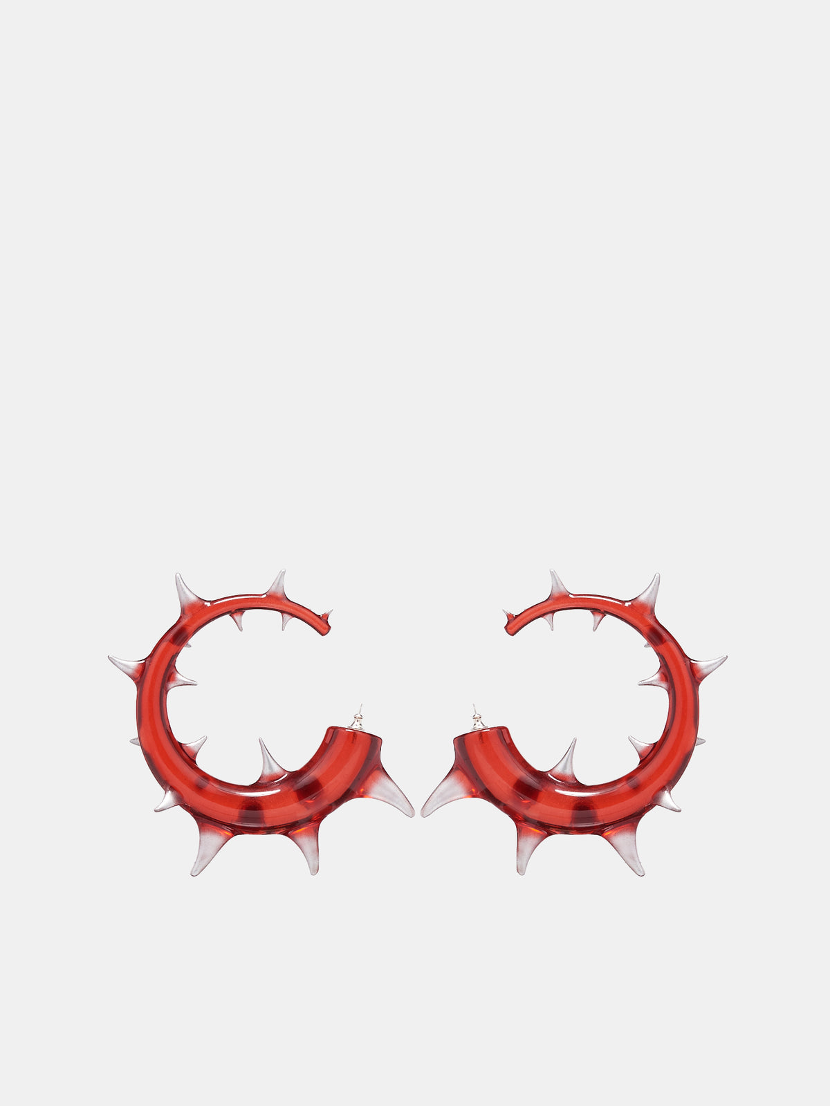 Spike Loop Earrings (12957-005-C005-RED)