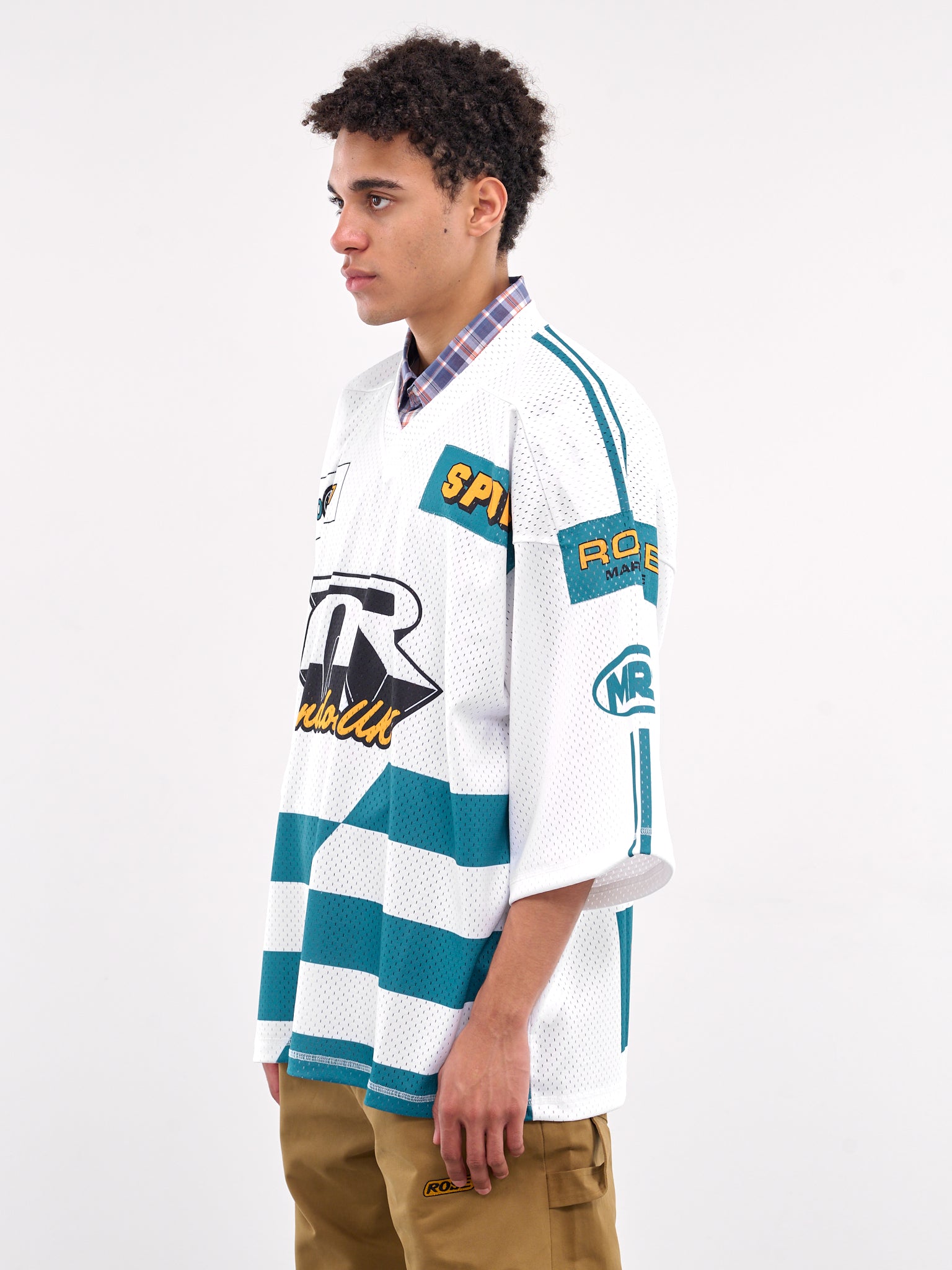 Printed Logo Jersey (129JT10000-WHITE)