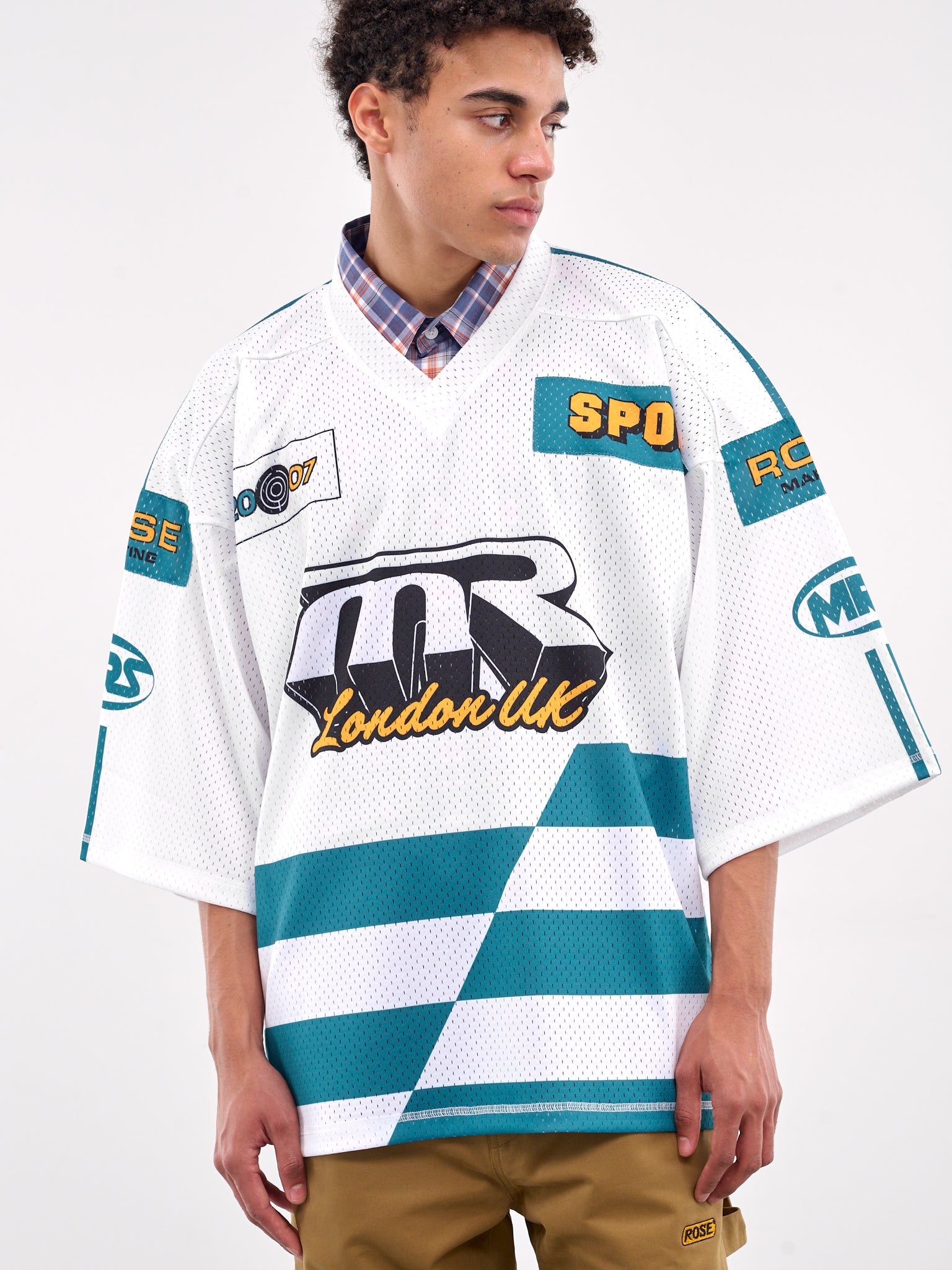 Printed Logo Jersey (129JT10000-WHITE)