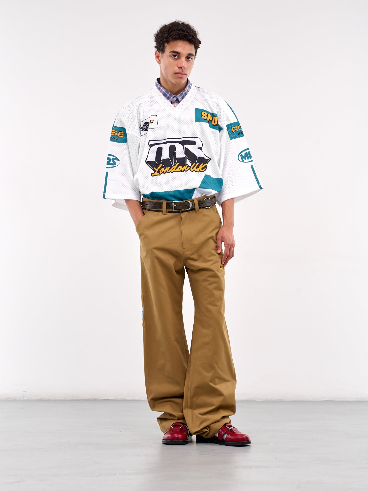 Printed Logo Jersey (129JT10000-WHITE)