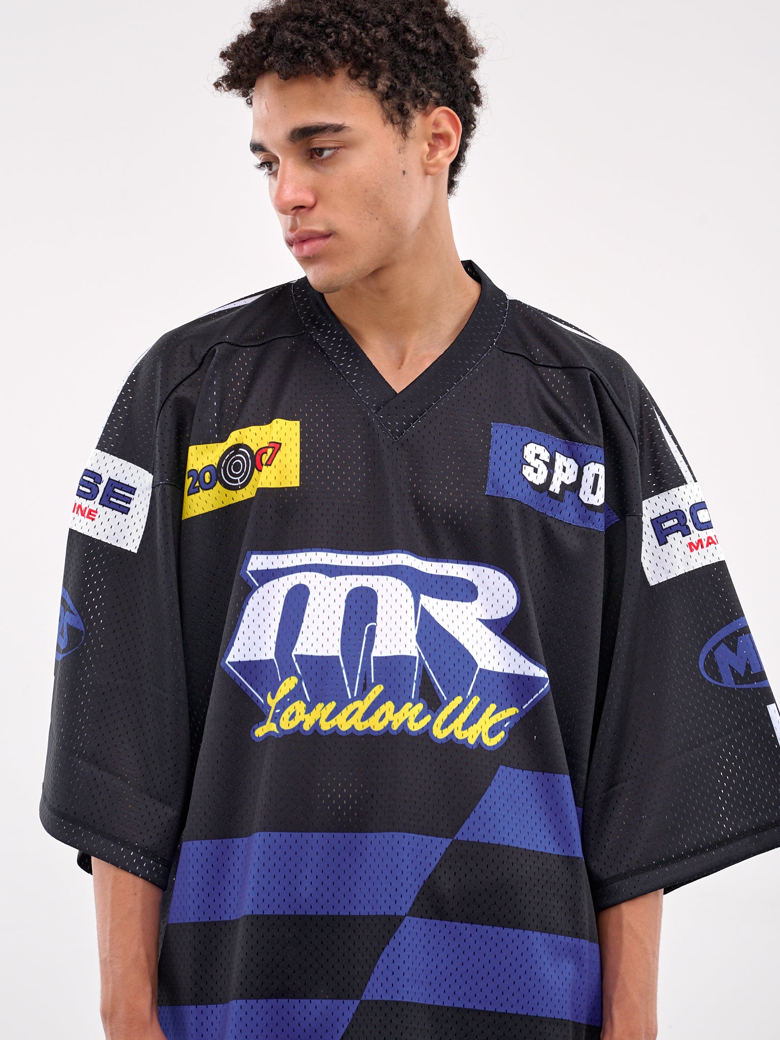 Printed Logo Jersey (129JT10001-BLACK)
