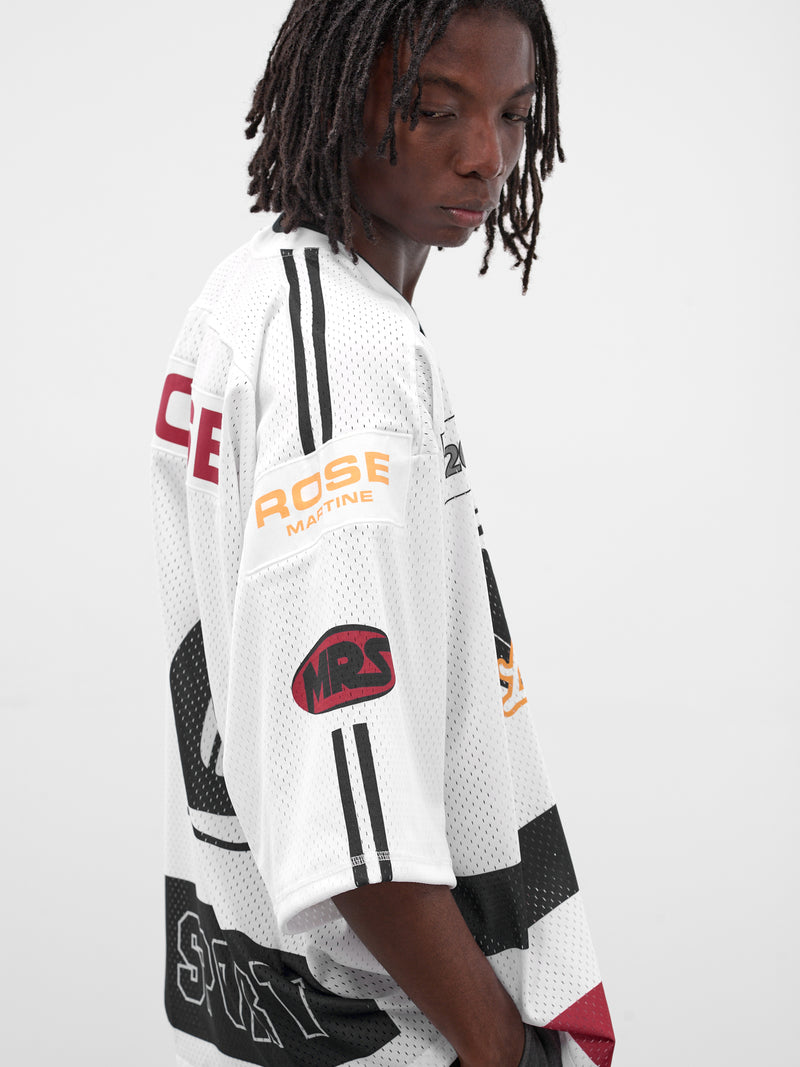 White Graphic Hockey Jersey (129JT10052-WHITE)