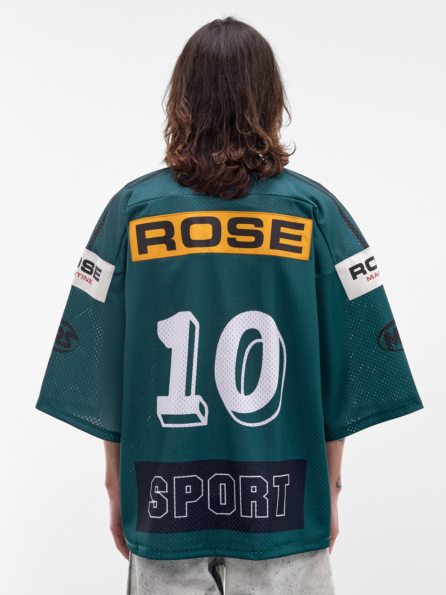 Green Mesh Oversized Hockey Top (129JT10410-GREEN)