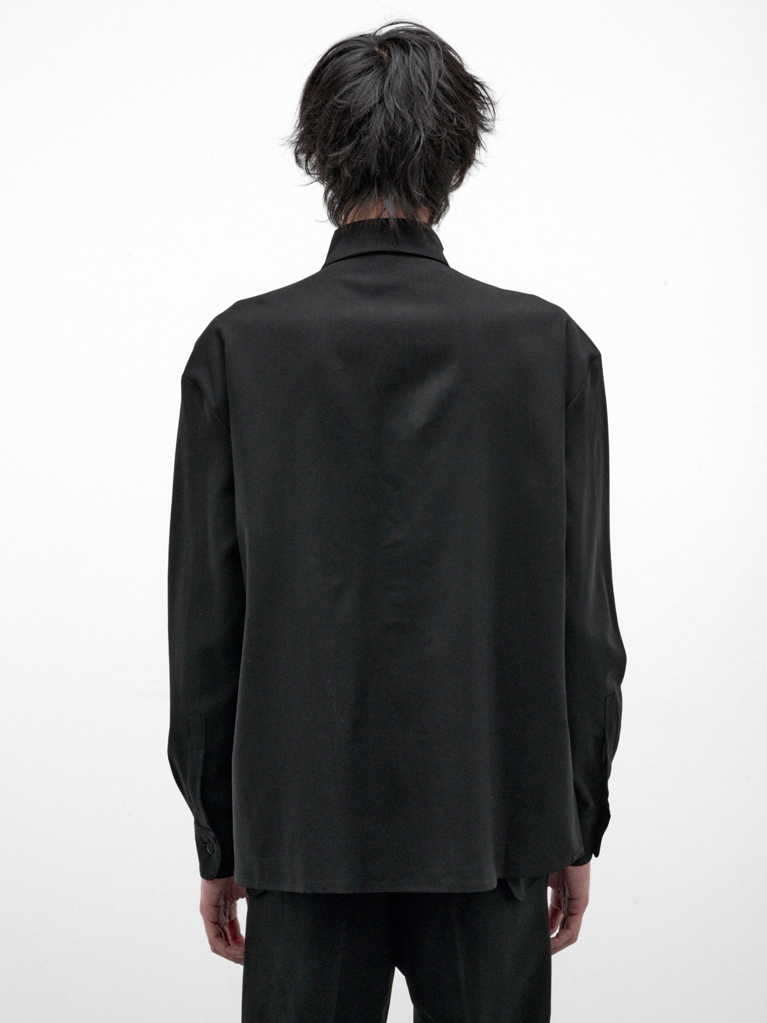Black Wool Pierce Shirt (13-PIERCE-SHIRT-BLACK)