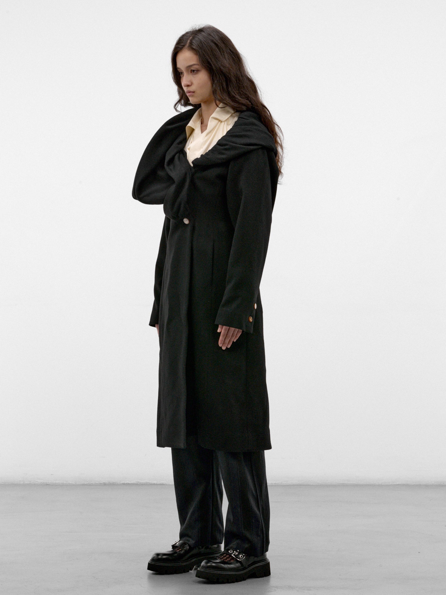 Black Wool-Cashmere Coat (1301002L-W01NA-BLACK)