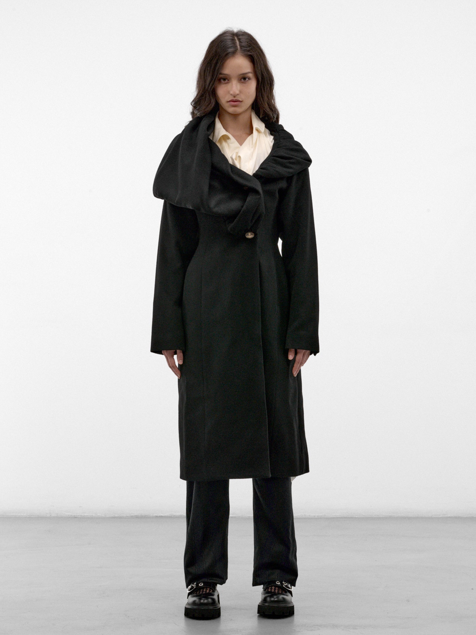 Black Wool-Cashmere Coat (1301002L-W01NA-BLACK)