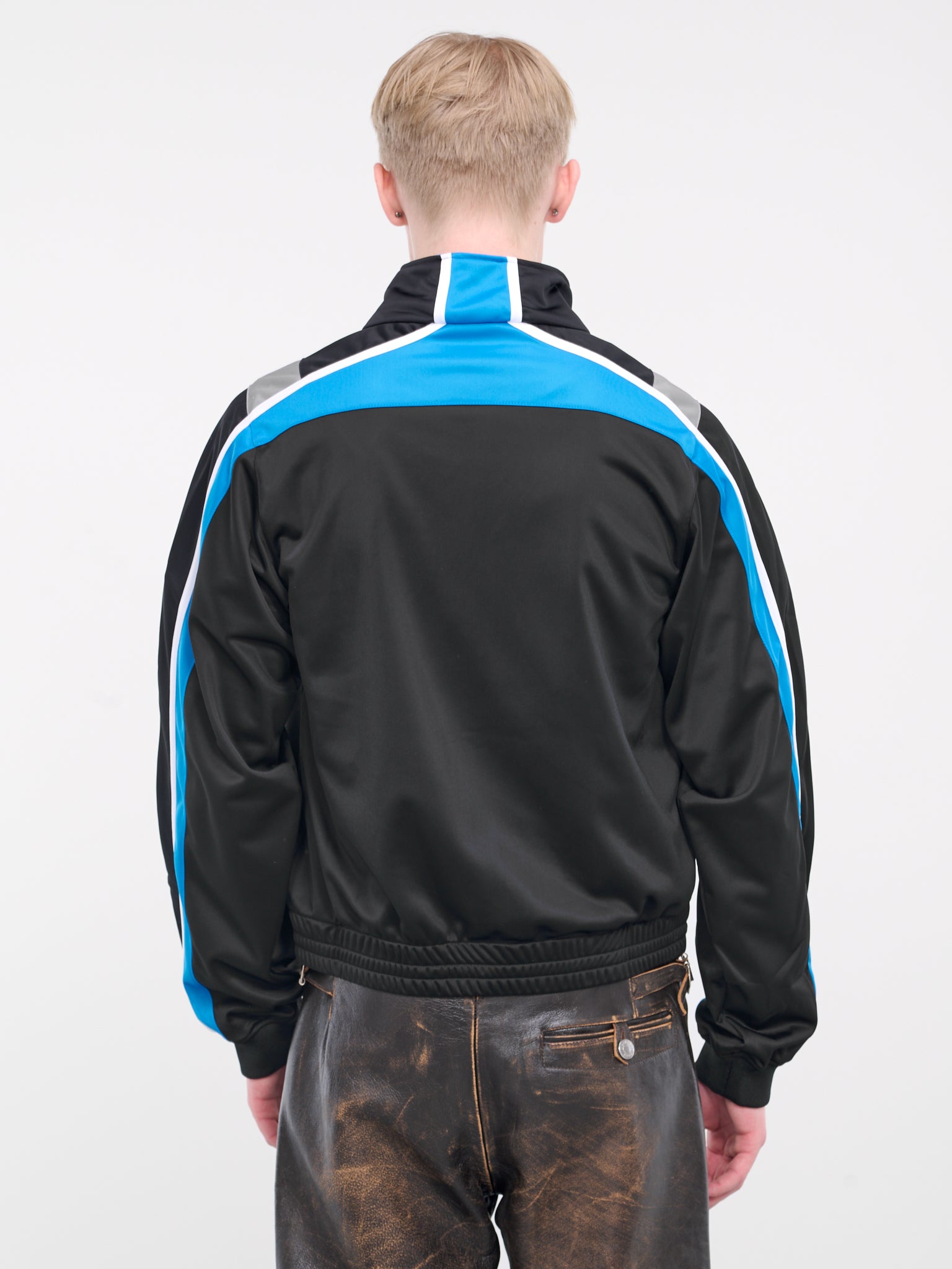 Shrunken Track Jacket (137-BLACK-BLUE-GREY)
