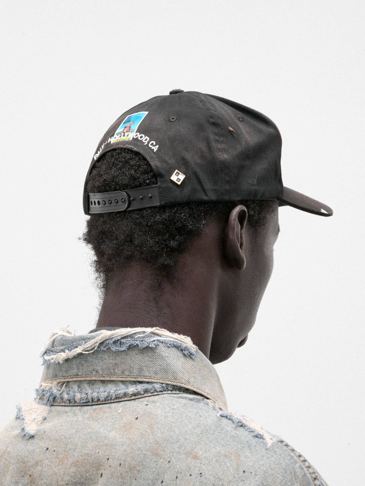 Black Blue Velvet Trucker Hat (13U001Q3018BLK-BLACK)