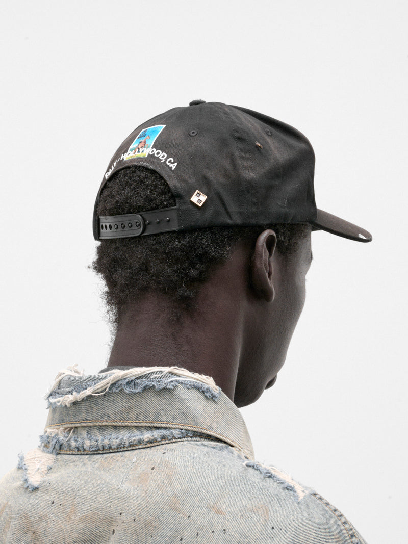 Black Blue Velvet Trucker Hat (13U001Q3018BLK-BLACK)