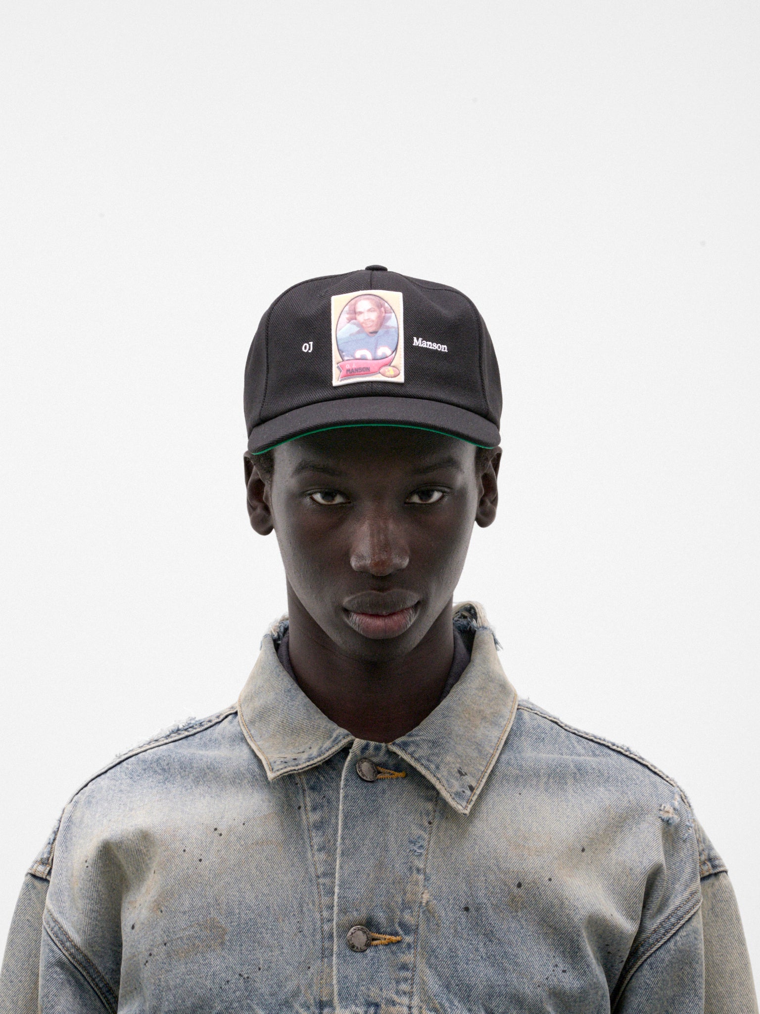 Black OJ Manson Baseball Hat (13U004Q3018BLK-BLACK)