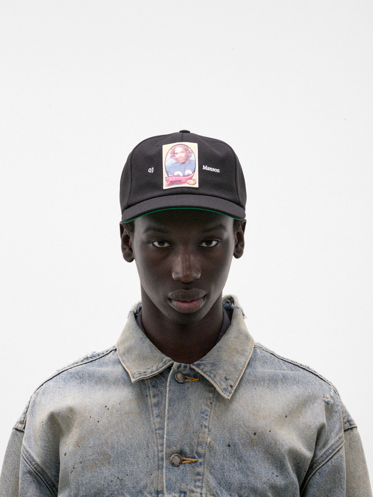Black OJ Manson Baseball Hat (13U004Q3018BLK-BLACK)