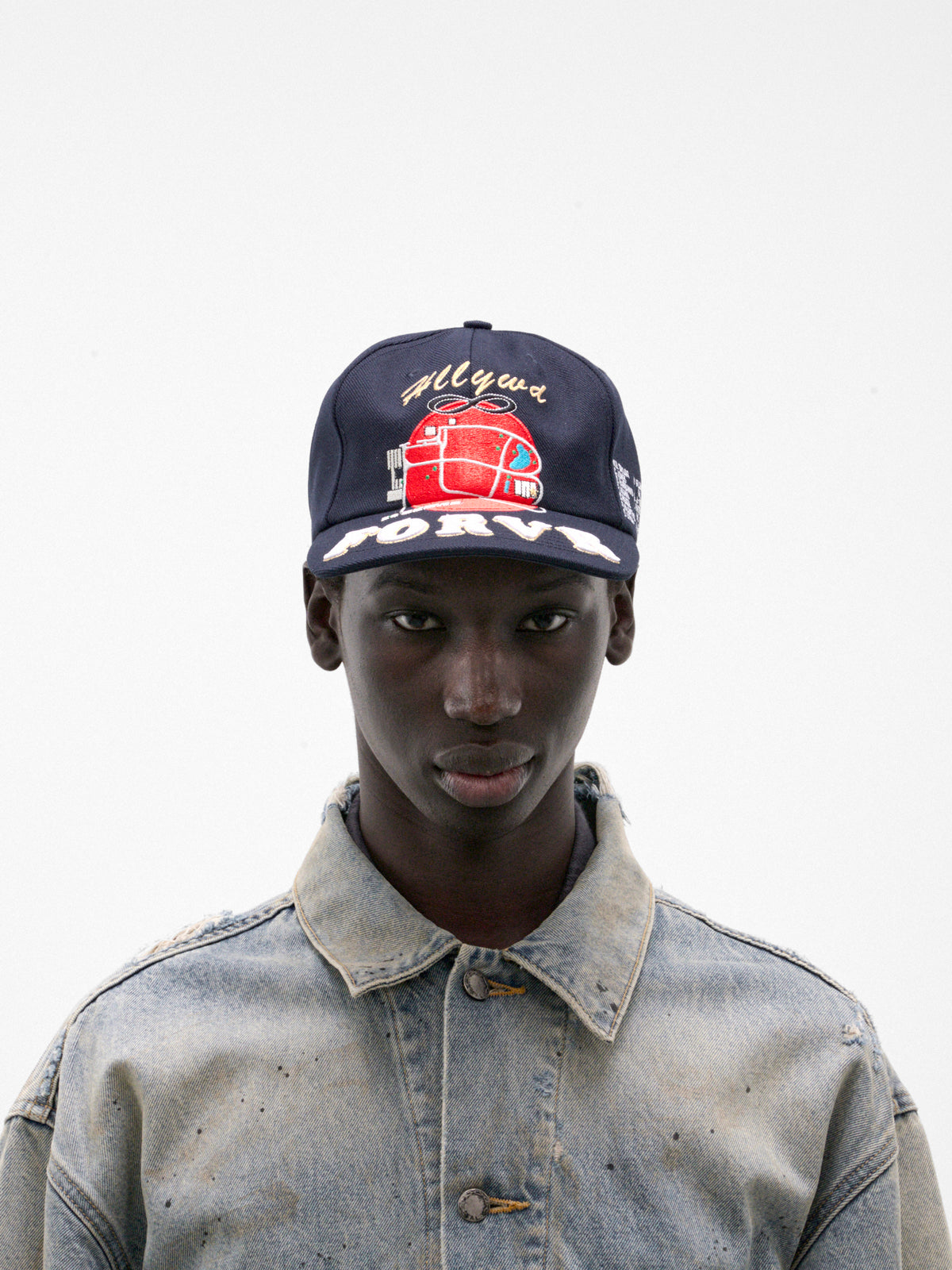 Navy Star Map Baseball Hat (13U007Q3018NVY-NAVY-BLUE)