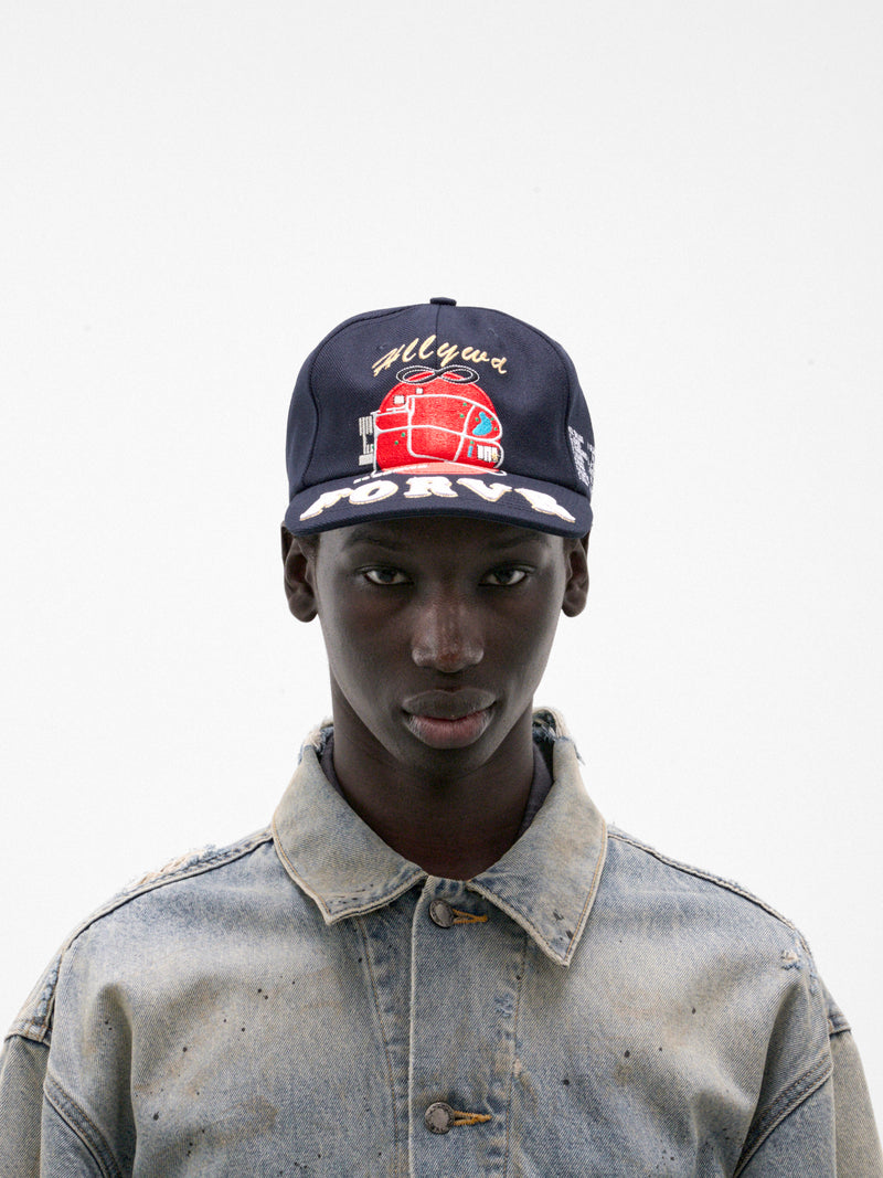Navy Star Map Baseball Hat (13U007Q3018NVY-NAVY-BLUE)