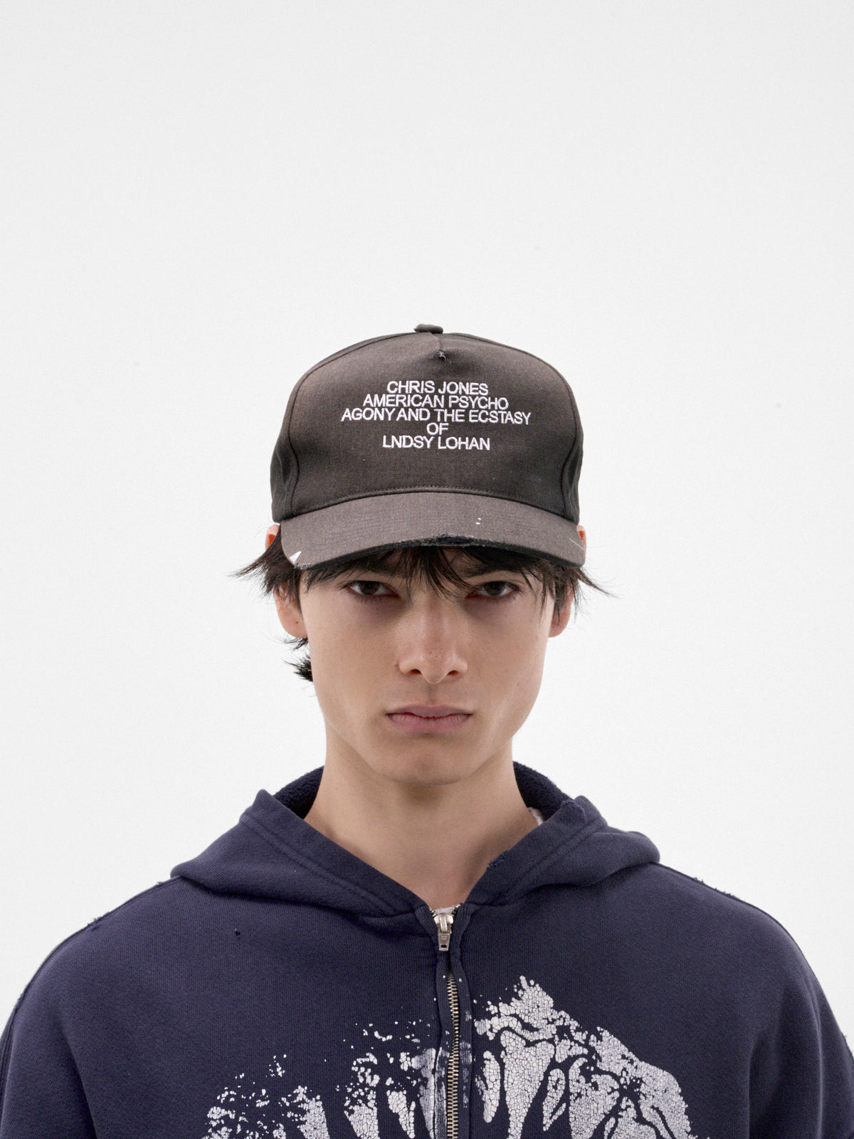 Black Agony Ecstasy Trucker Hat (13U012Q3018BLK-BLACK)