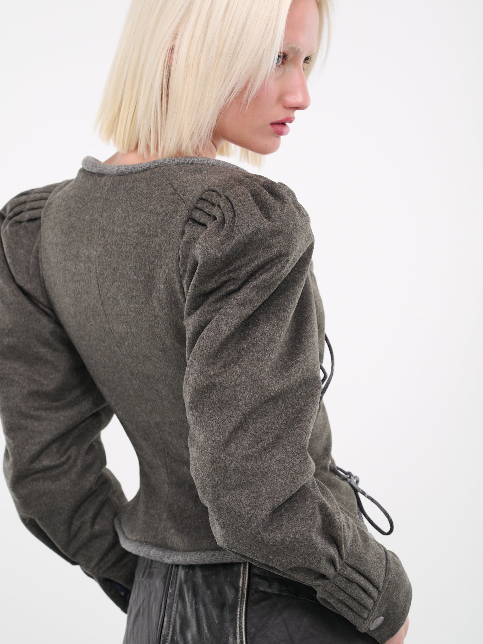 Gray Gexi Spencer Jacket (14010069-W00MB-M409-MILITARY)