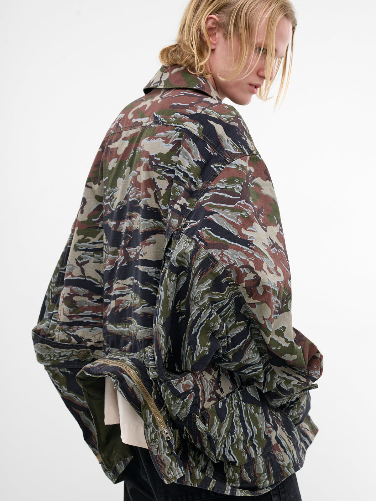 Camo Reversible Two-Way Jacket (1625102050-OLIVE)