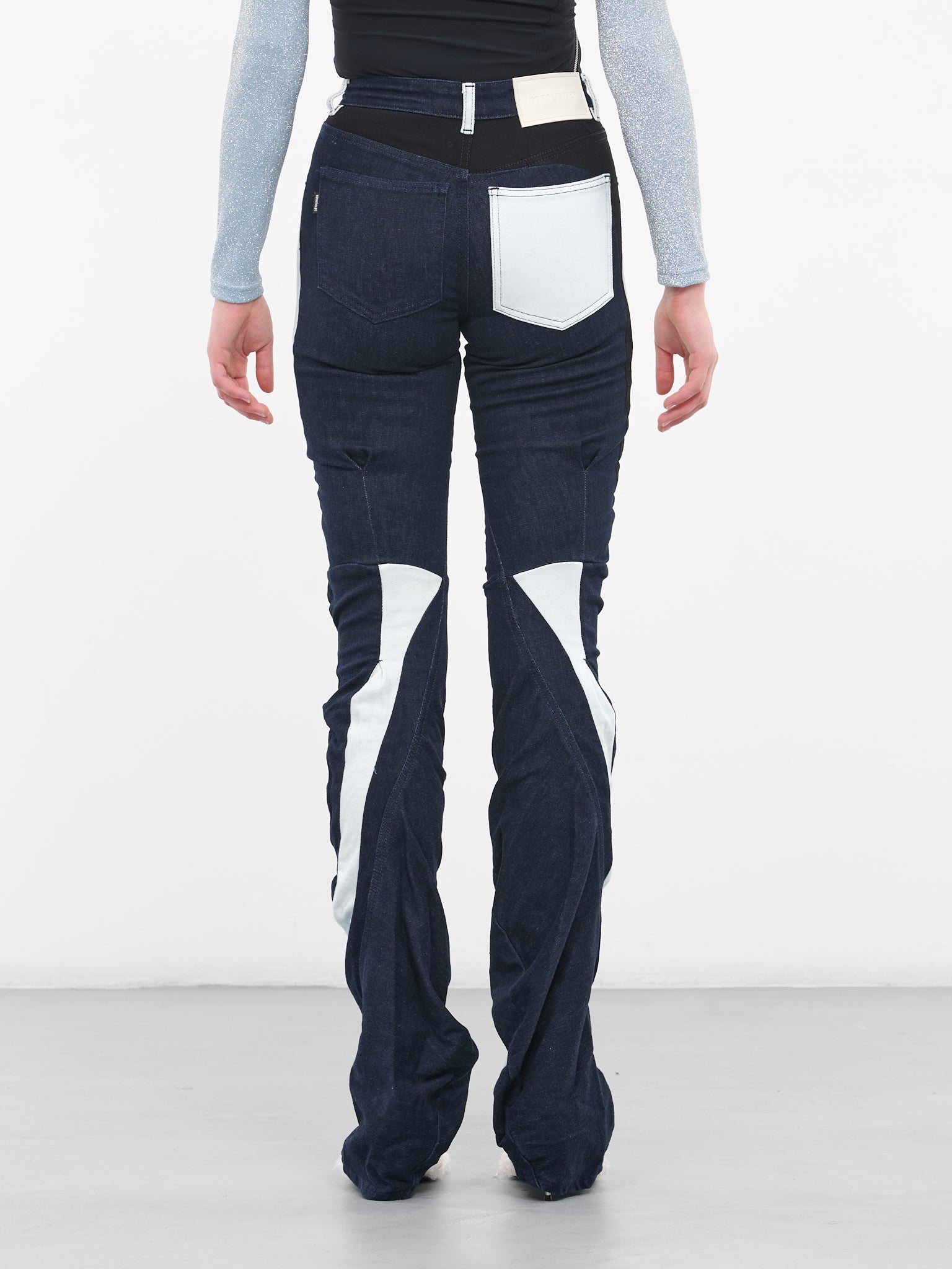 Multi-Line Denim Pants (1701713-MULTICOLOR)