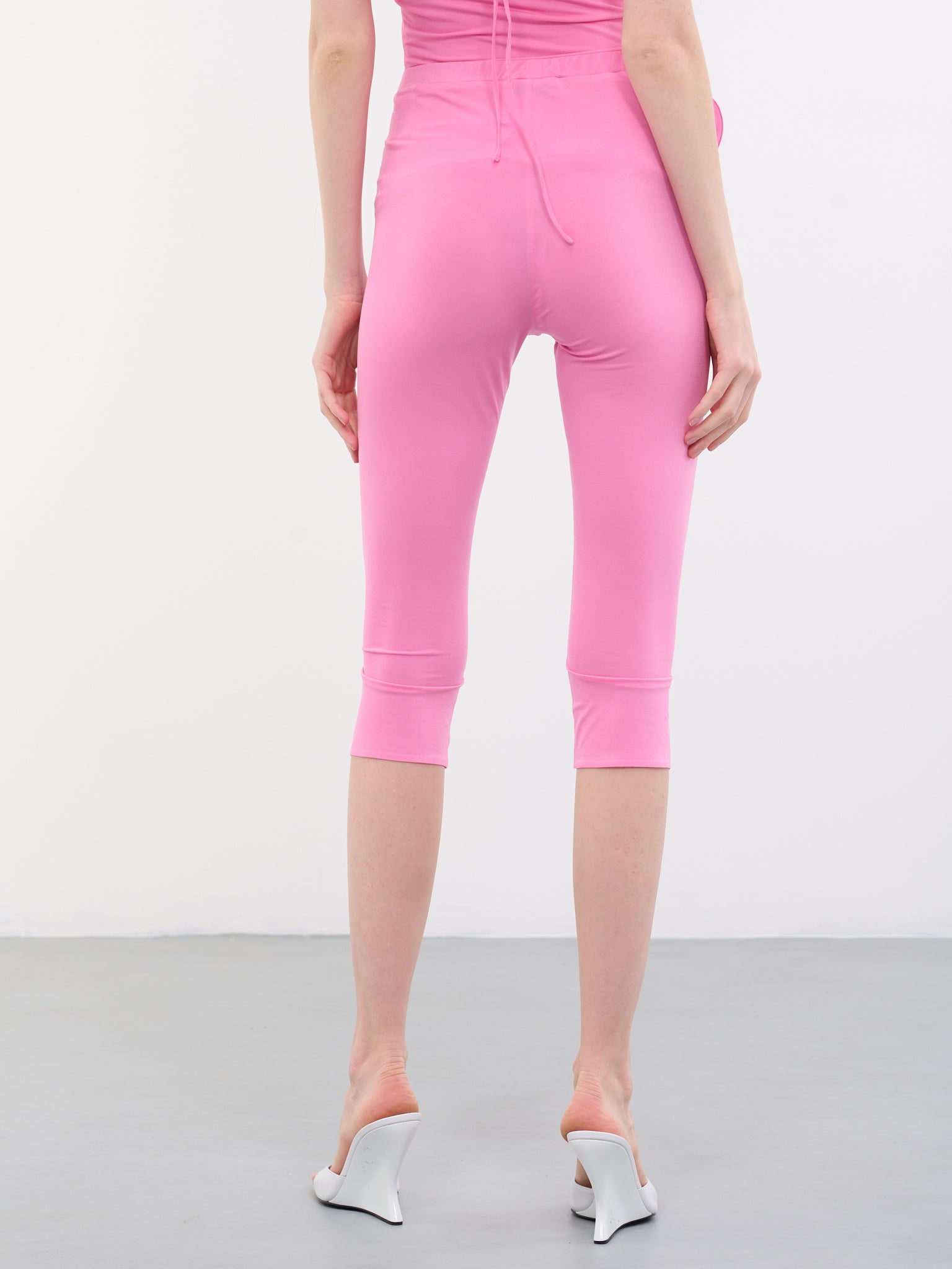 3D Rose Cropped Leggings (176523-PINK)