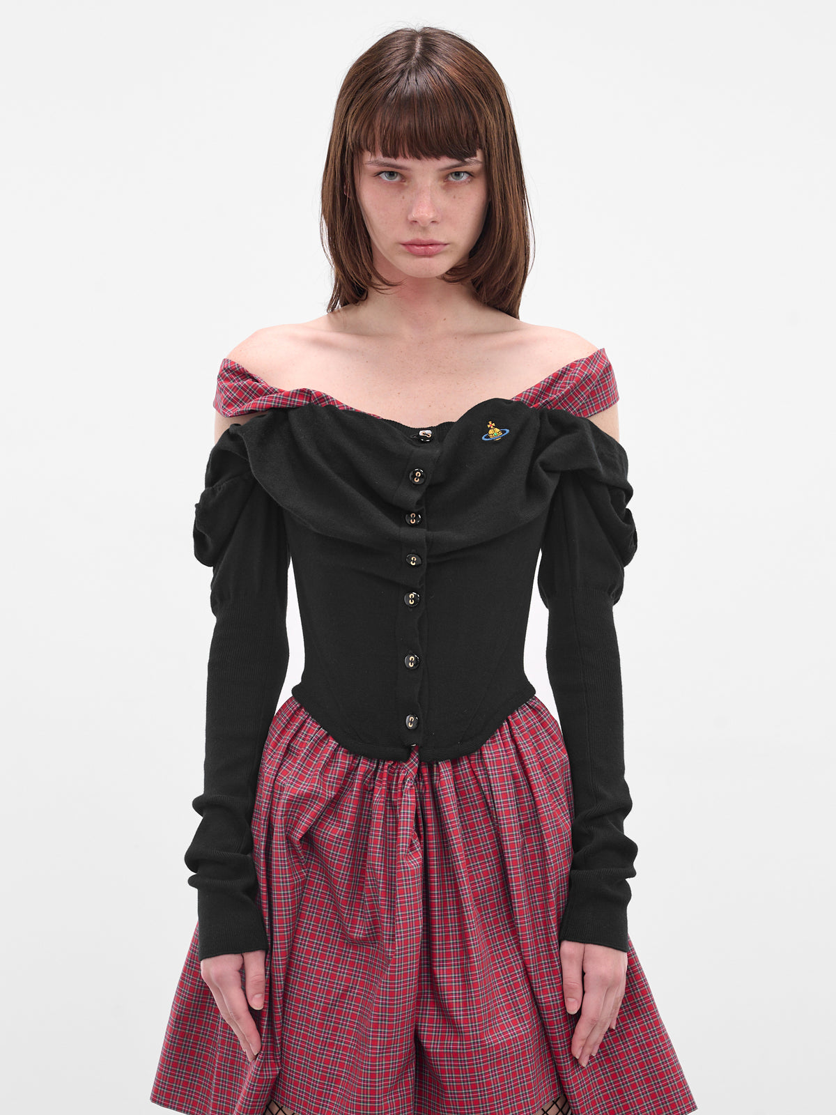 Black Bea Corset Cardigan (1803002V-Y001V-N401-BLACK)