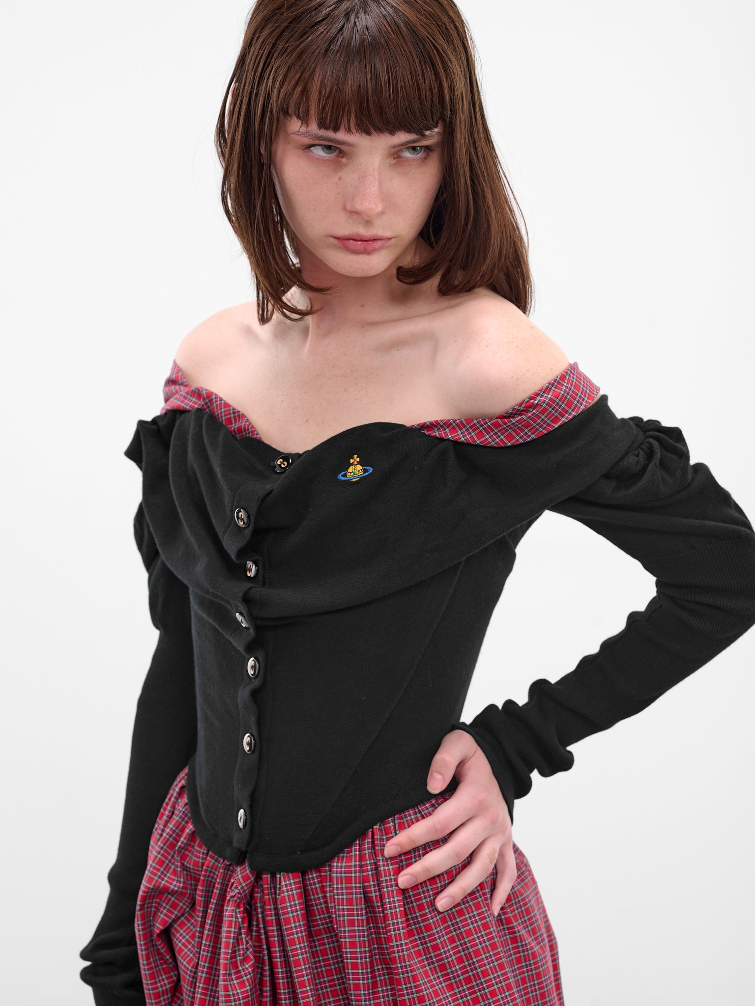 Black Bea Corset Cardigan (1803002V-Y001V-N401-BLACK)