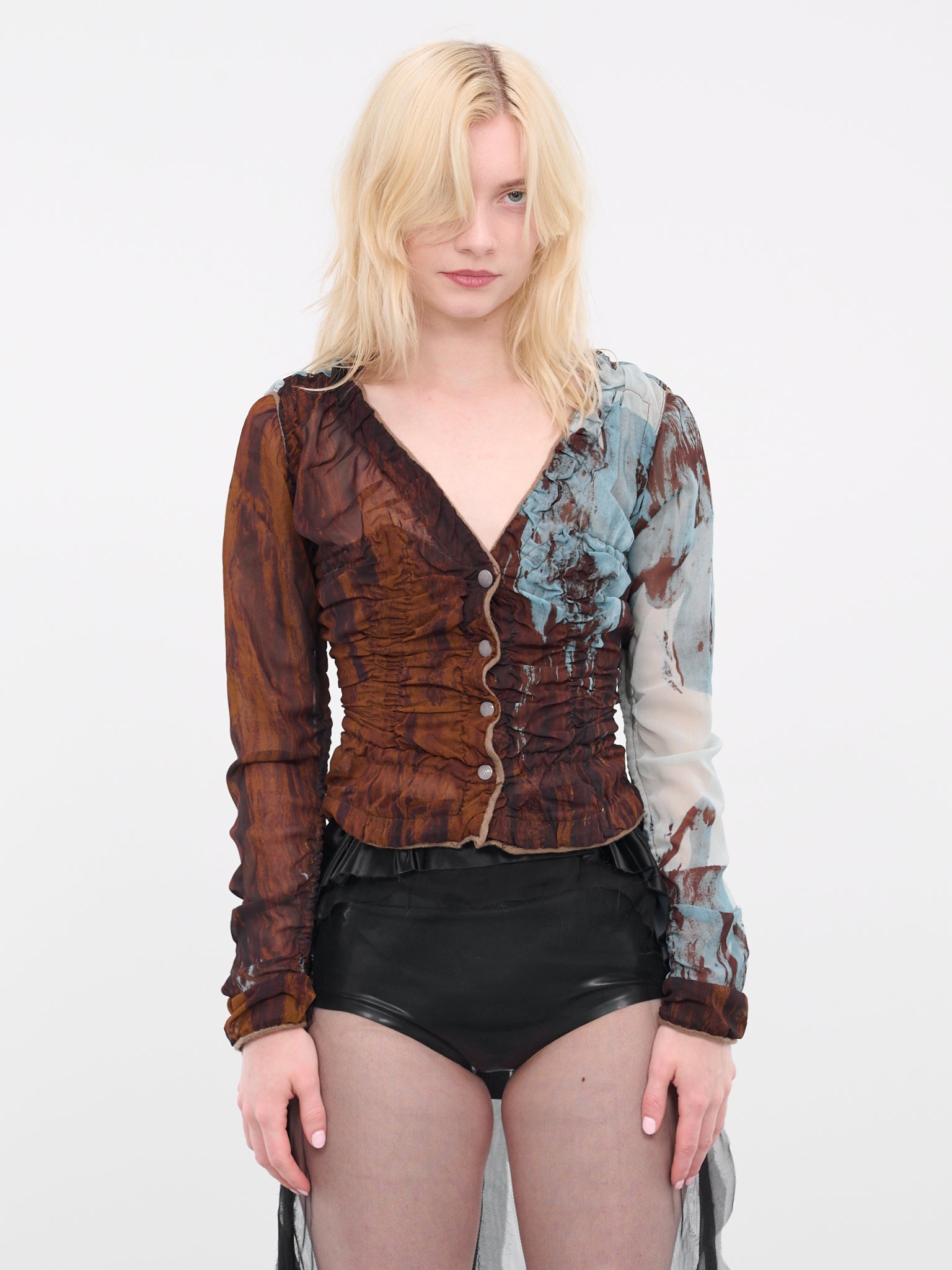 Shrunken Cardi Top (18030031-K002G-O105-BLUE)