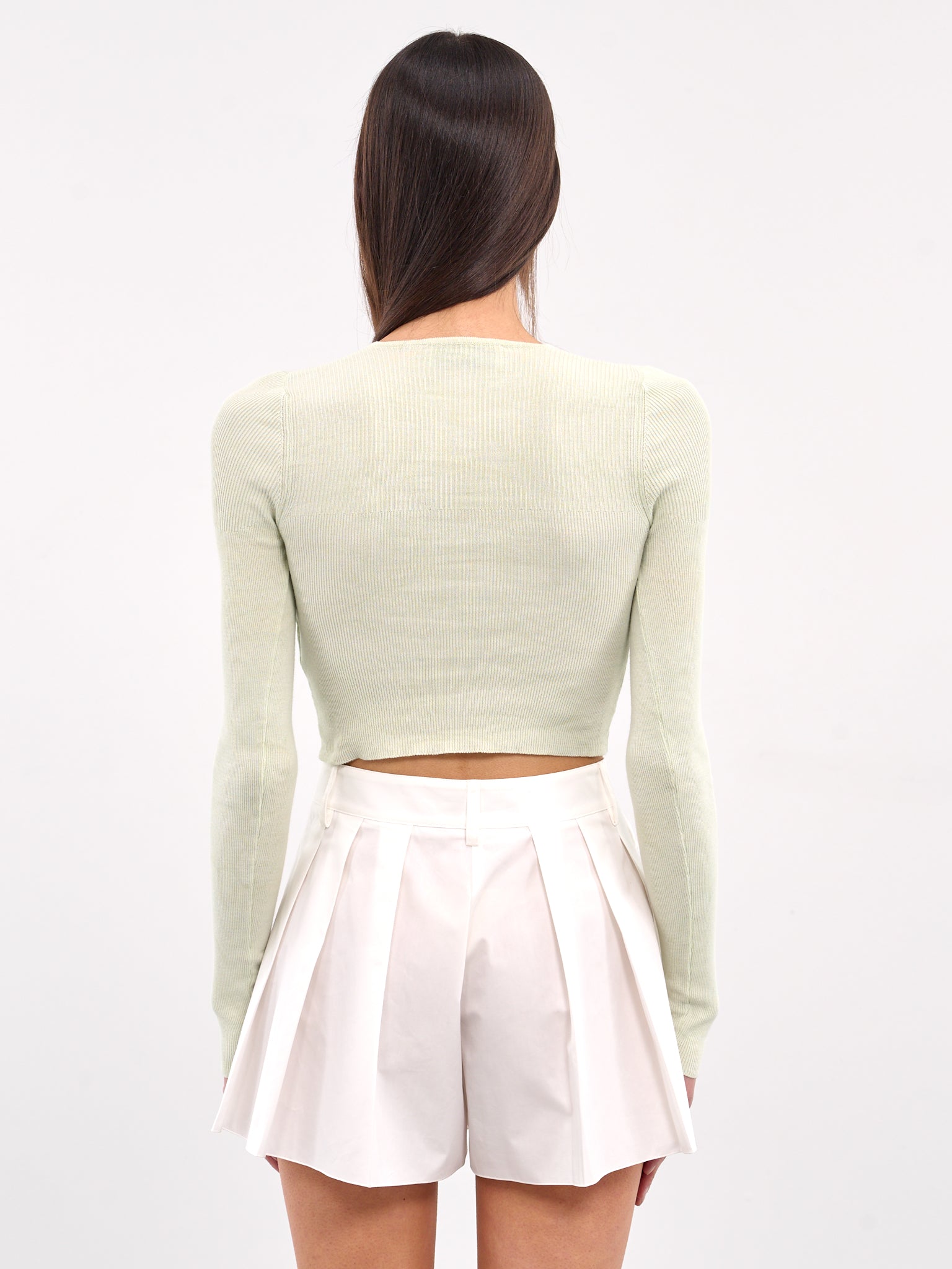 Bea Cropped V-Neck Top (1803004W-Y003K-BEA-PISTACHIO)
