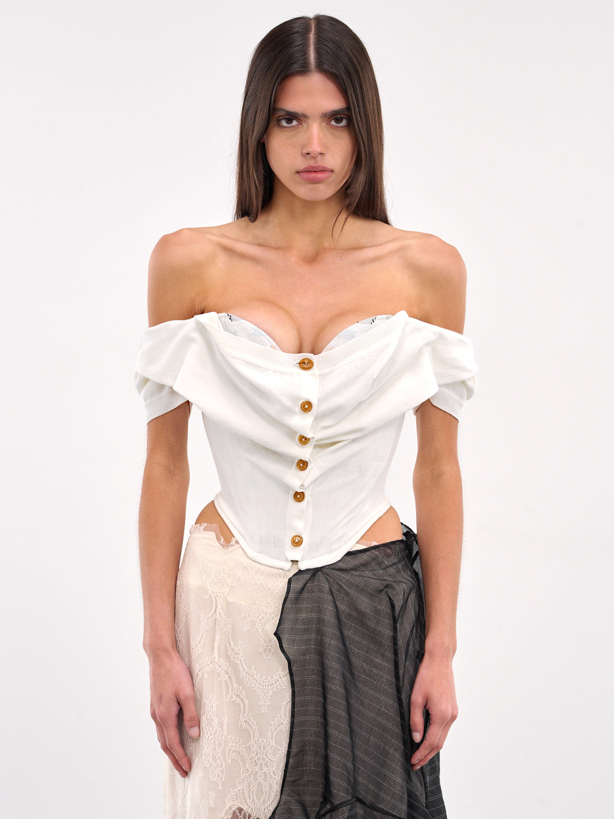 Bea Corset Cardigan (18030063-Y003F-BEA-WHITE)