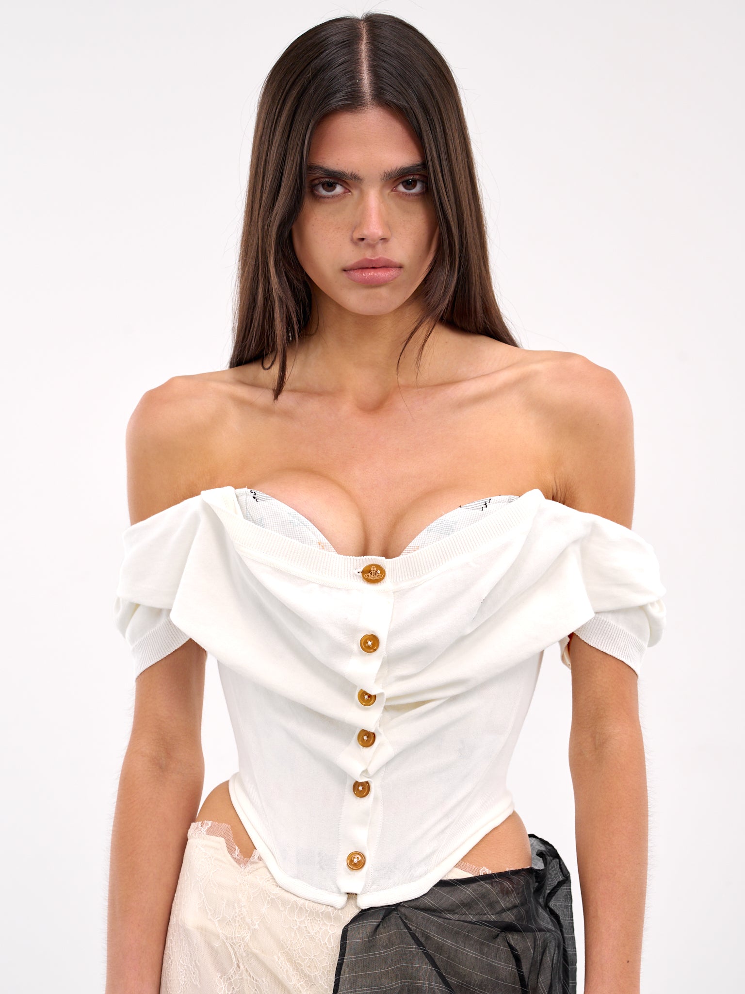 Bea Corset Cardigan (18030063-Y003F-BEA-WHITE)