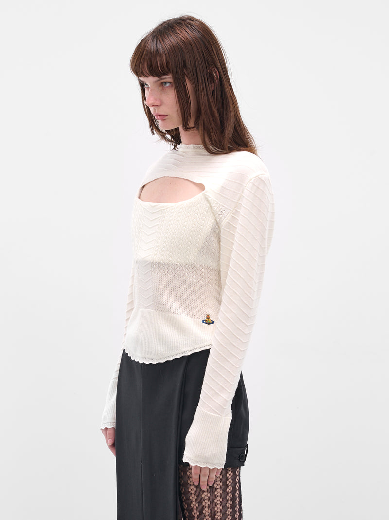 White Maria Corset Top (1803006L-Y0006-A402-DUSTY-WHIT)