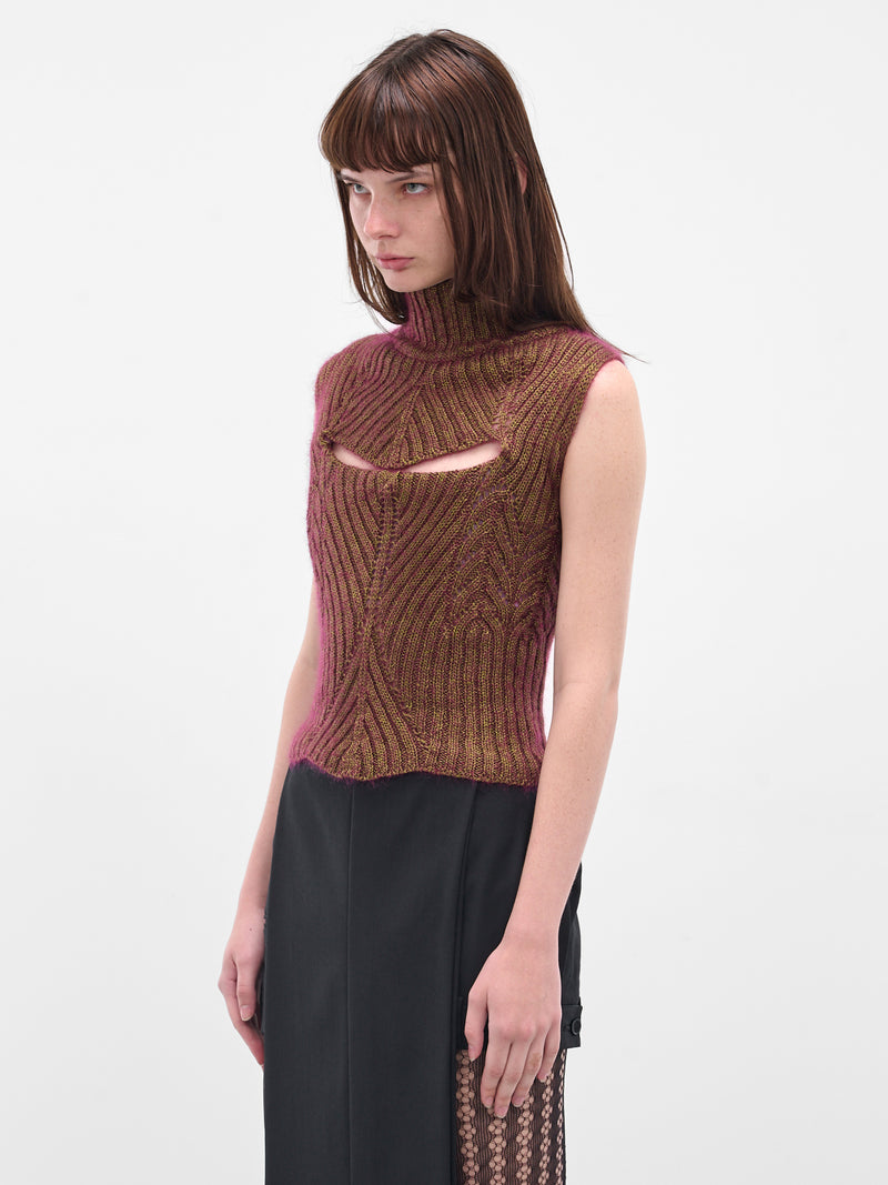 Brown Mary Corset Top (1803006V-Y0040-R401-GOLD)