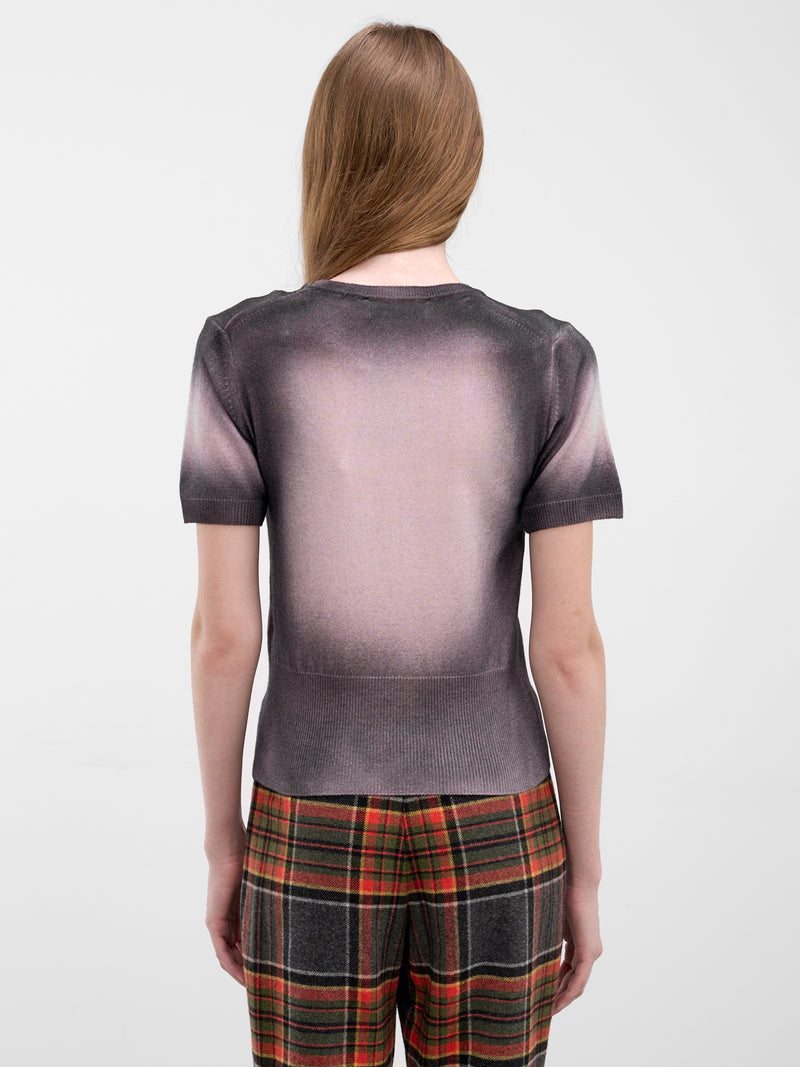 Elle Gradient Satyr Knit Tee (1803007G-Y004I-G401-PINK-BLACK)