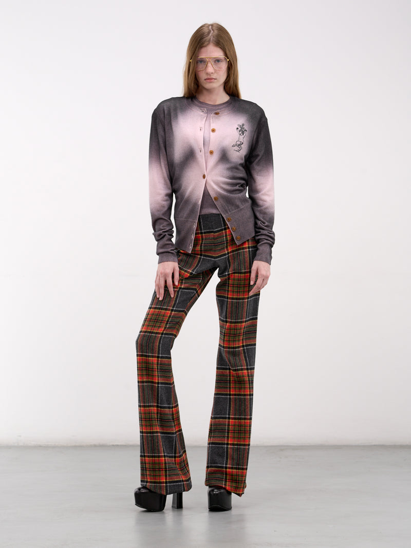 Elle Gradient Satyr Knit Cardigan (1803007H-Y004I-G401-PINK-BLACK)