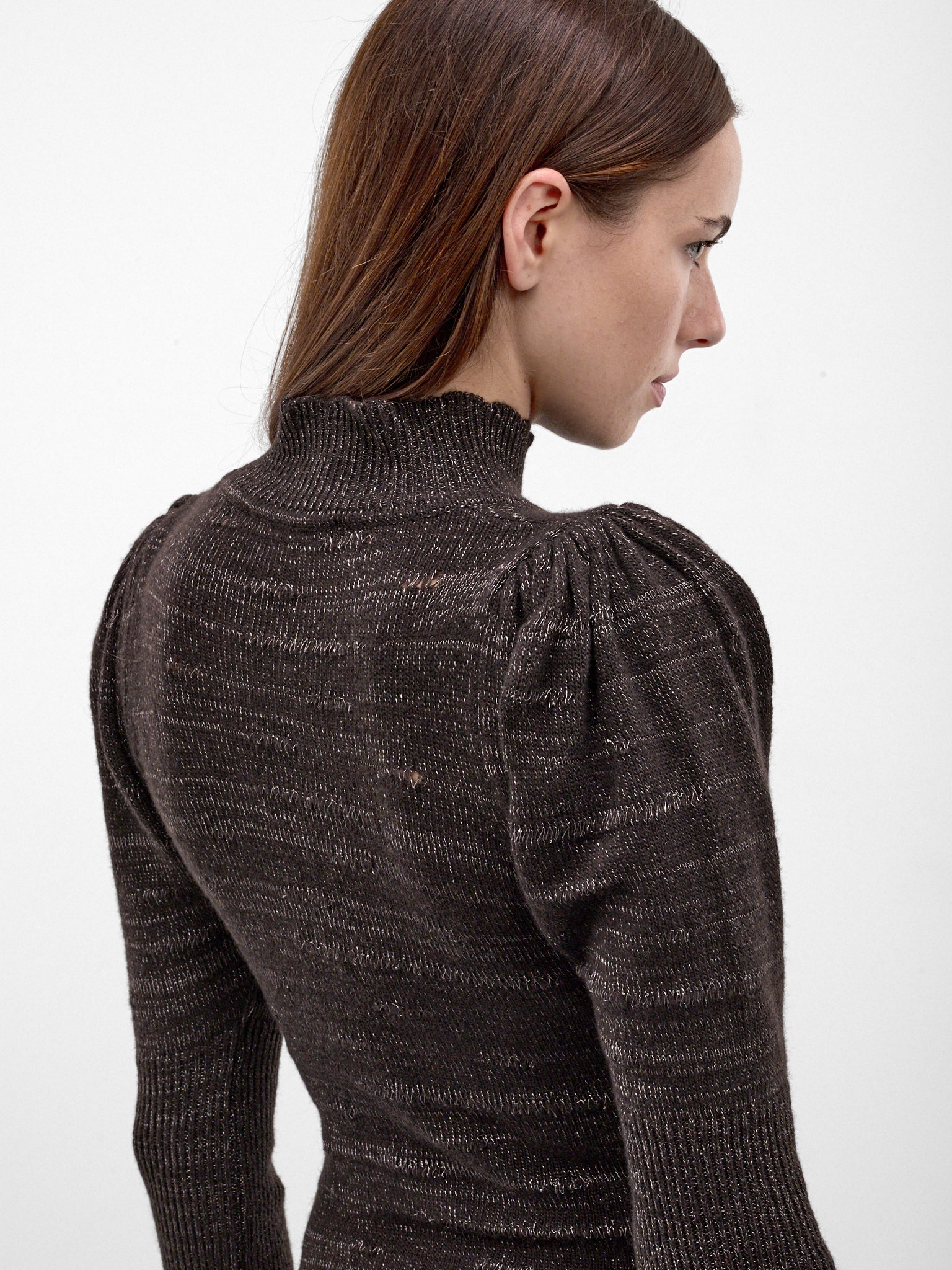 Chocolate Knit Cut-Out Sweater (18030089-C00A2-CHOCOLATE)