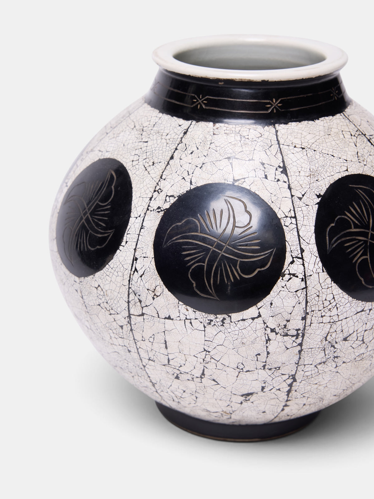 Vintage Cracked Circle Pattern Vase (VASE#1)