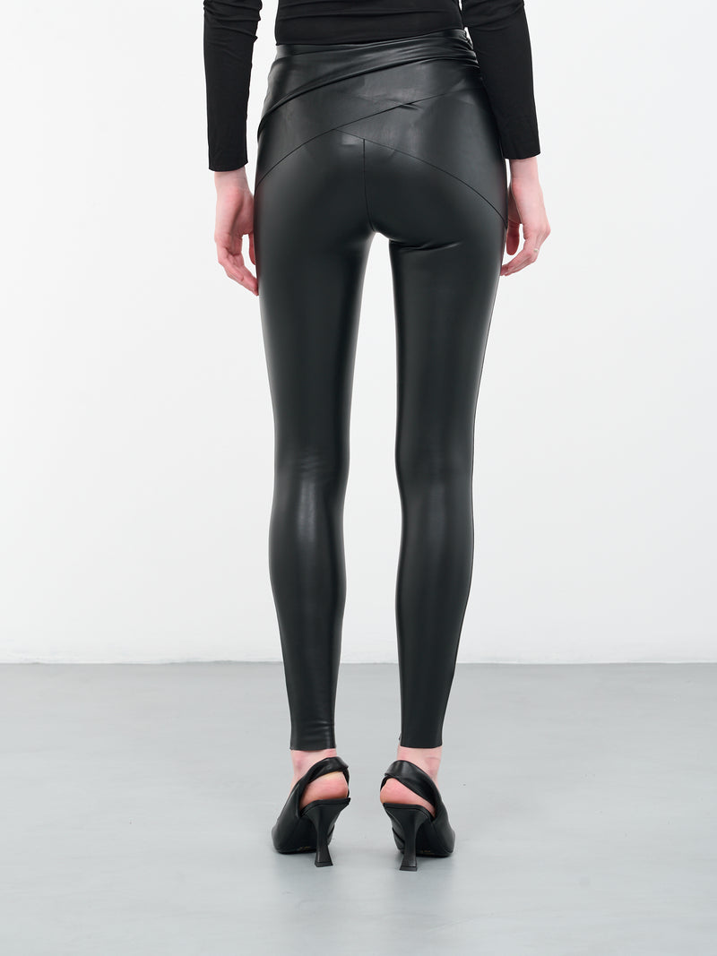 WOLFORD x N°21 Leather Leggings | H.Lorenzo - back