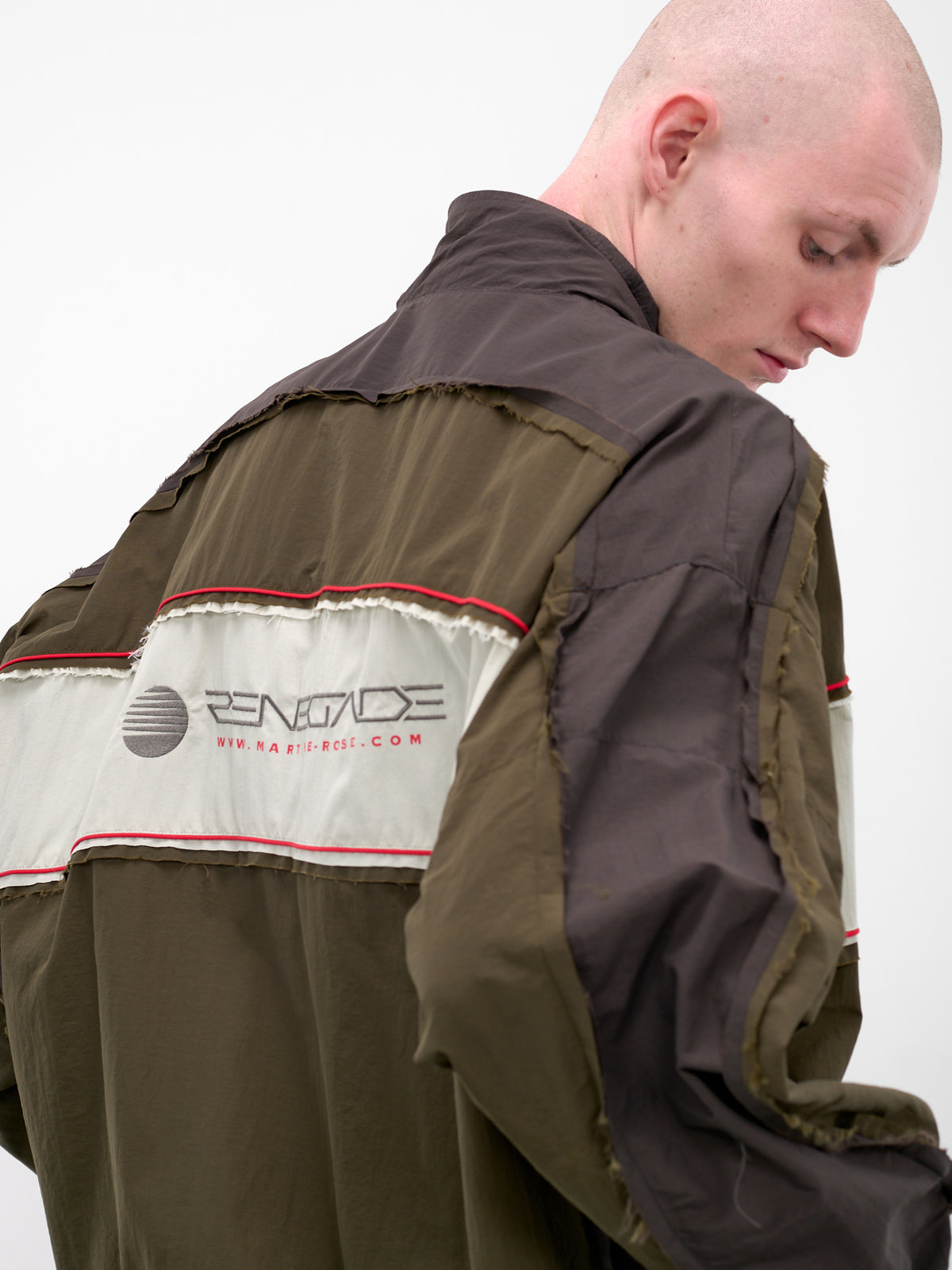 Green Layered Nylon Track Jacket (199WP01414-GREEN)