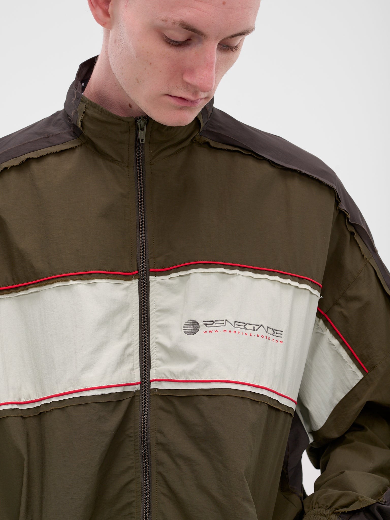 Green Layered Nylon Track Jacket (199WP01414-GREEN)