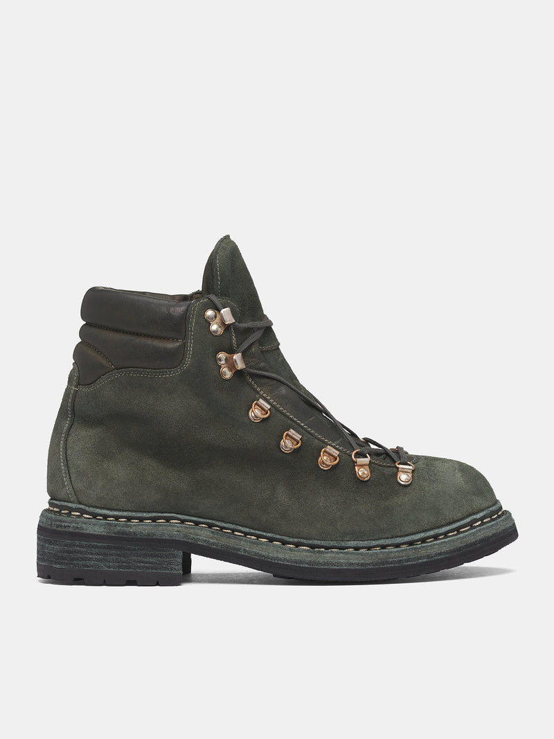 Green 19M Reverse Calf Hiking Boots (19M-CALF-REVERSE-CV31T-OLIVE-G)