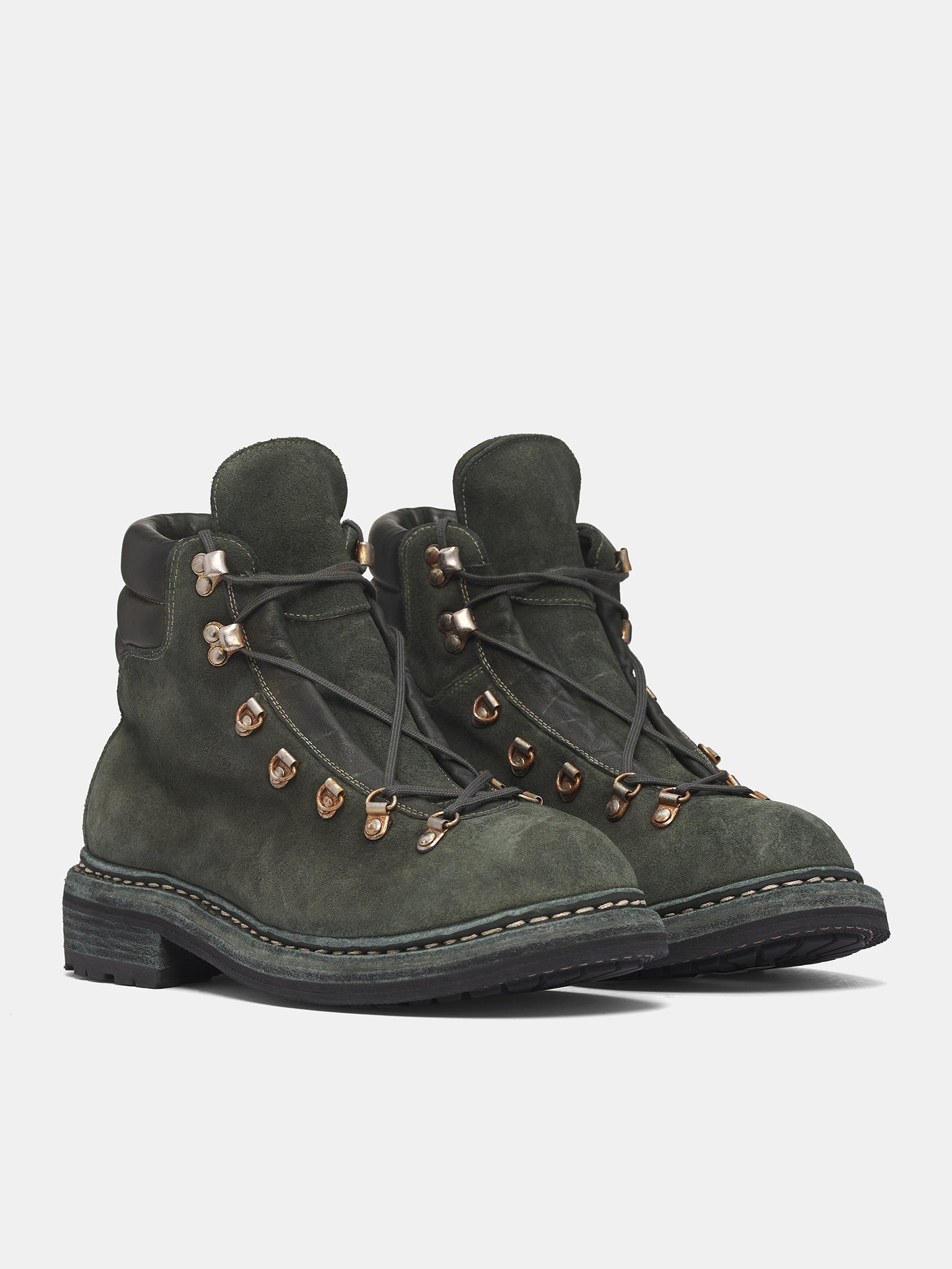 Green 19M Reverse Calf Hiking Boots (19M-CALF-REVERSE-CV31T-OLIVE-G)
