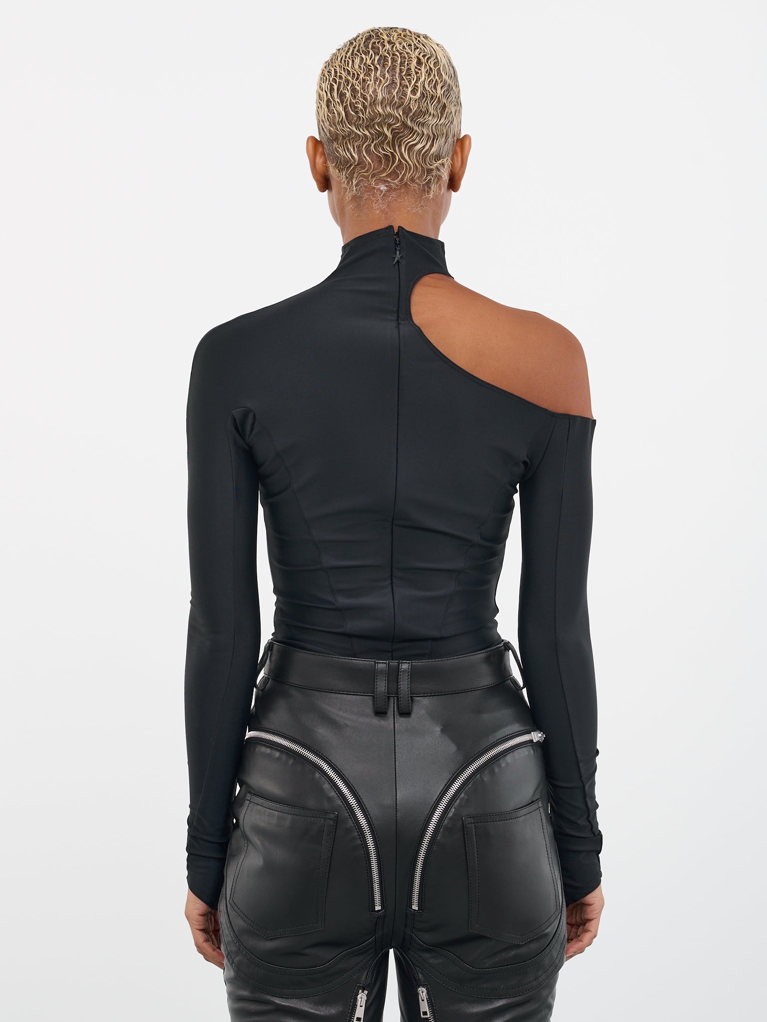 Asymmetric Illusion Bodysuit (1B00191842-19992-BLACK-NUDE-2)