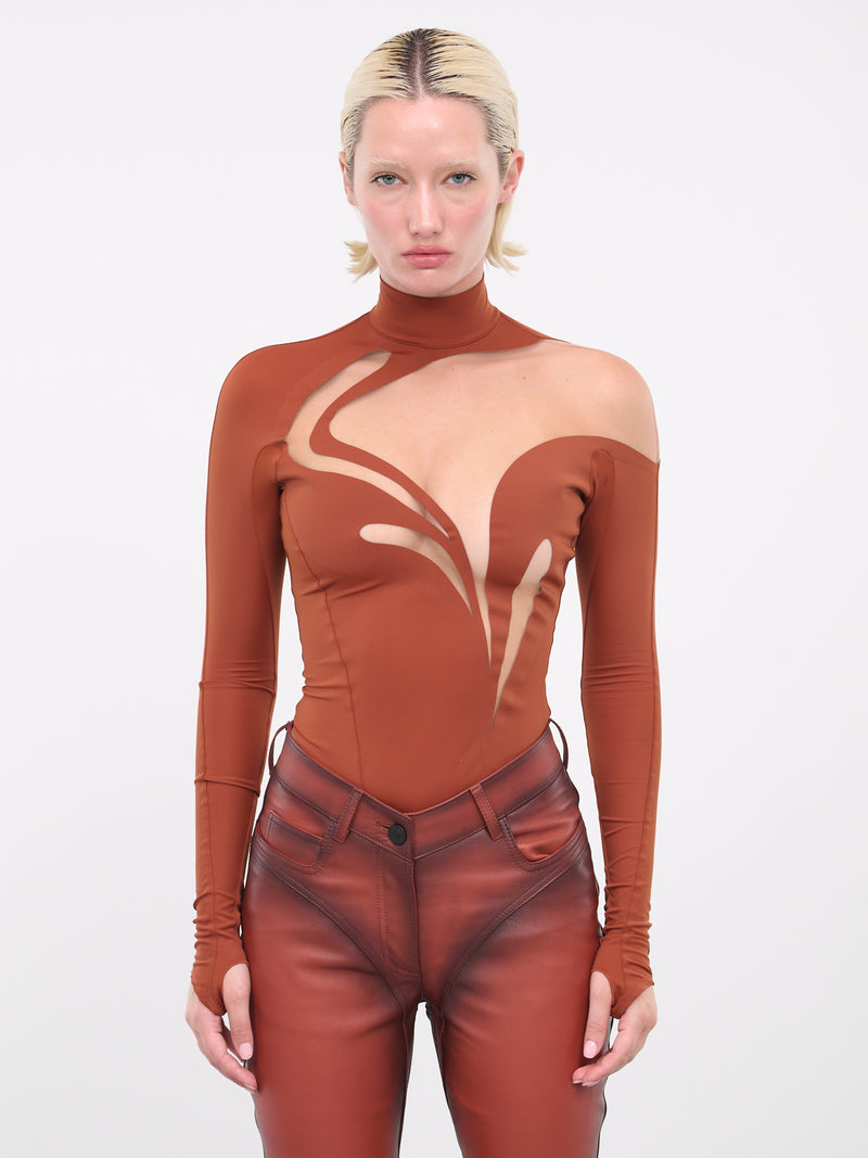 Swirly Bodysuit (1B00219842-SIENNA-NUDE)