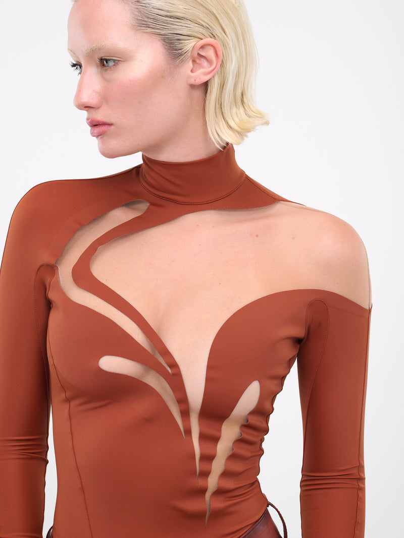 Swirly Bodysuit (1B00219842-SIENNA-NUDE)