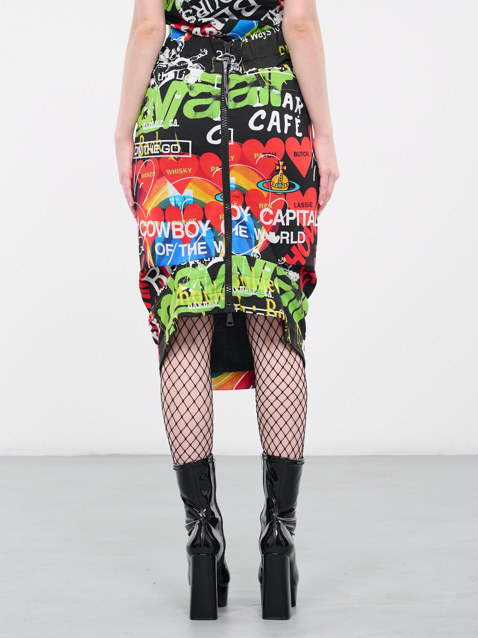 Graffiti Pencil Skirt (1J010003-J005B-O301-MULTI)