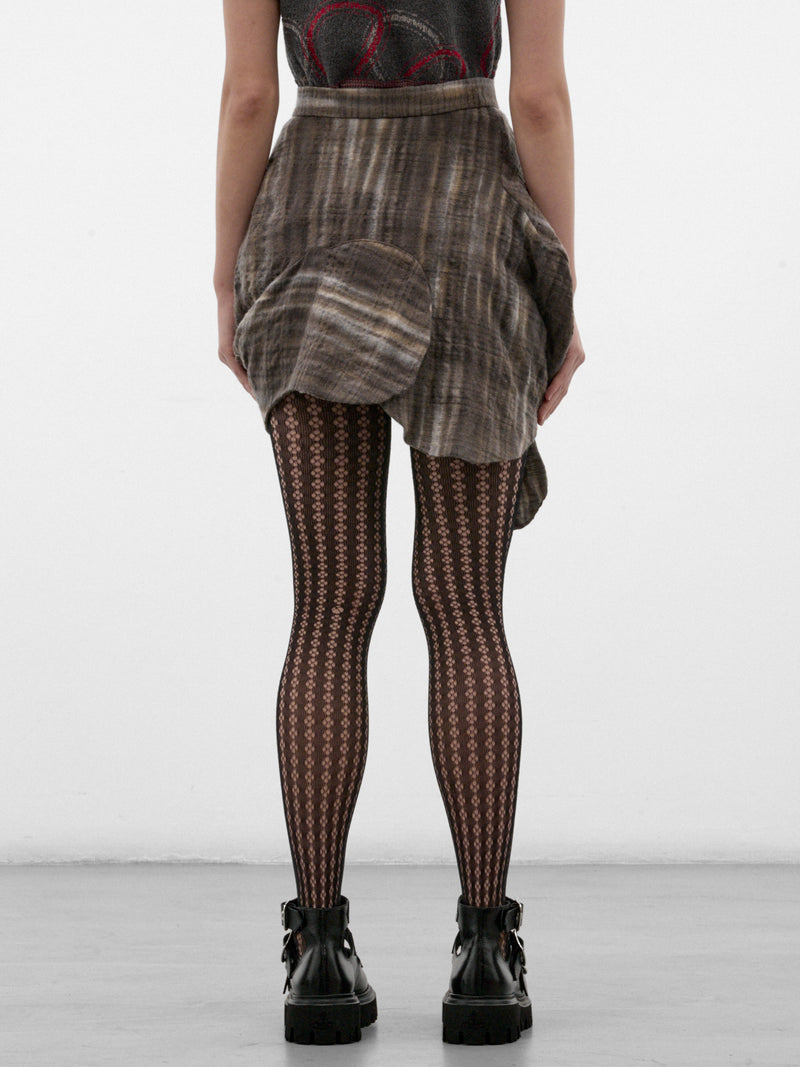 Slate Wool Plaid Mini Skirt (1K01003J-W01NE-SLATE)