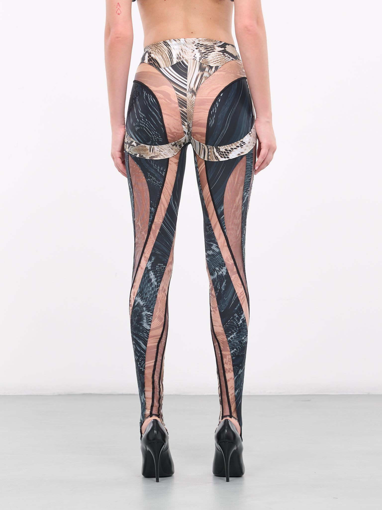 Snakeskin Spiral Leggings (1PA0333872-SNAKE-ROCCIA-BLACK)