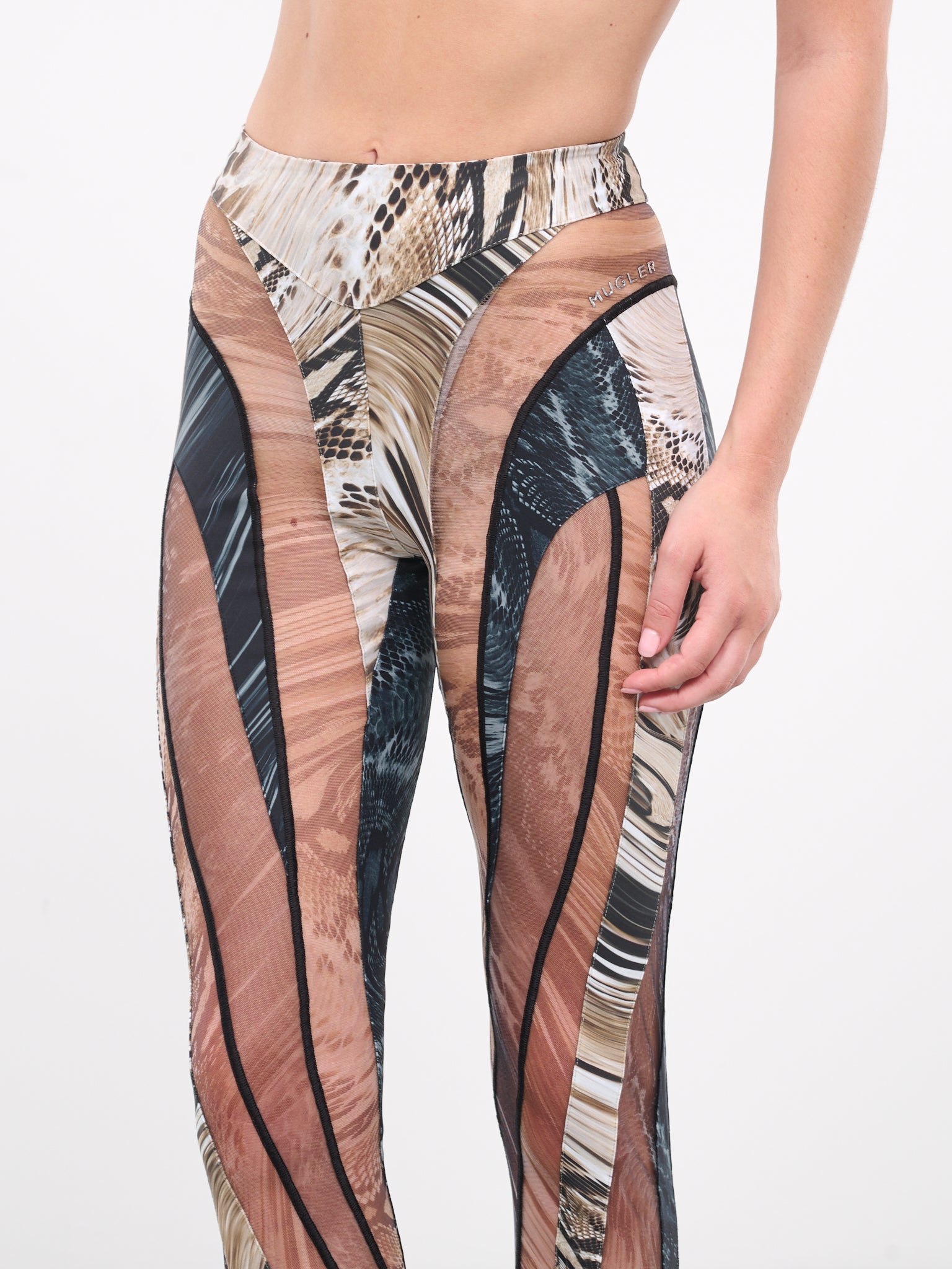 Snakeskin Spiral Leggings (1PA0333872-SNAKE-ROCCIA-BLACK)