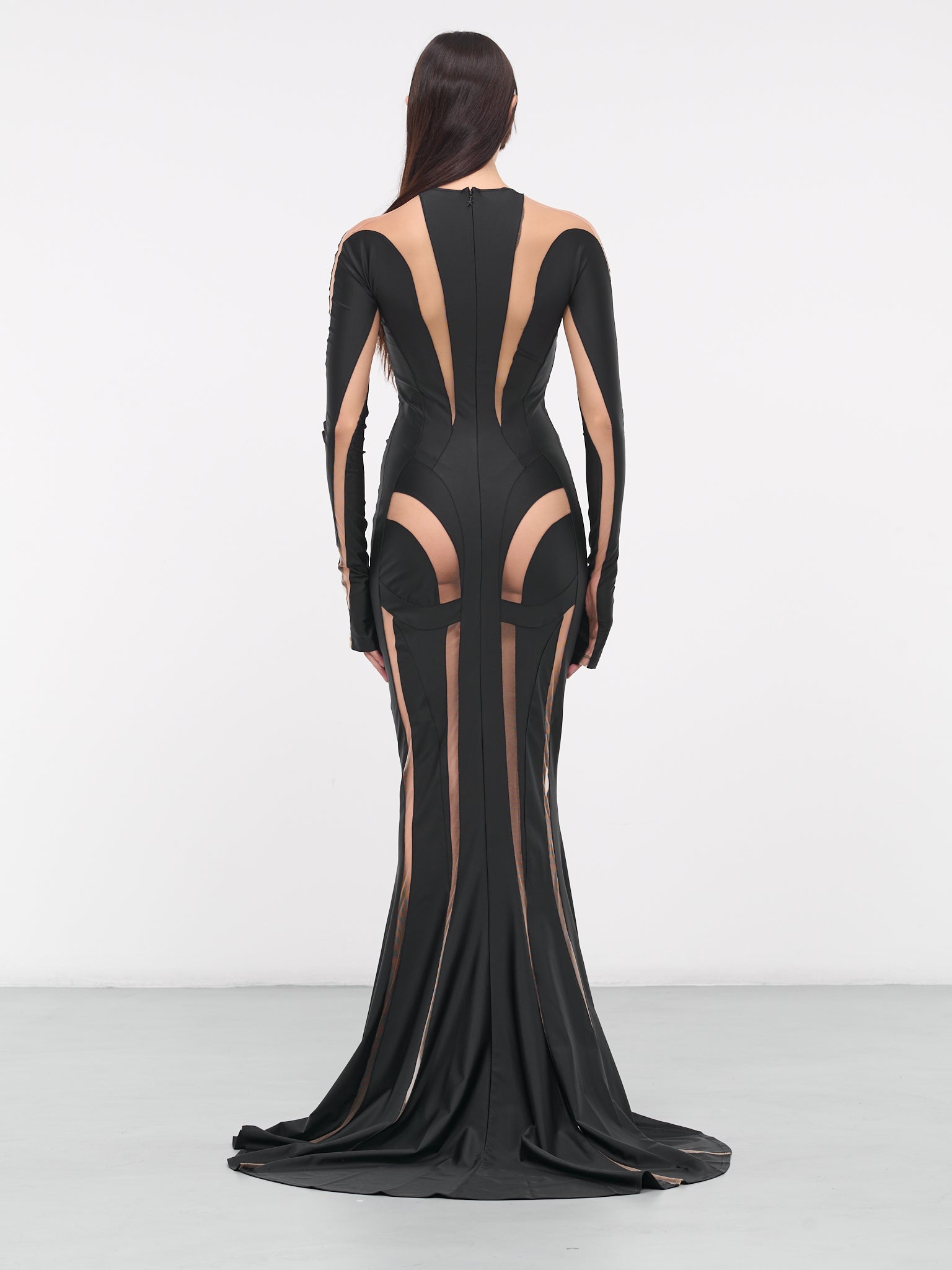 Cut-Out Gown (1R01482842-BLACK-NUDE)